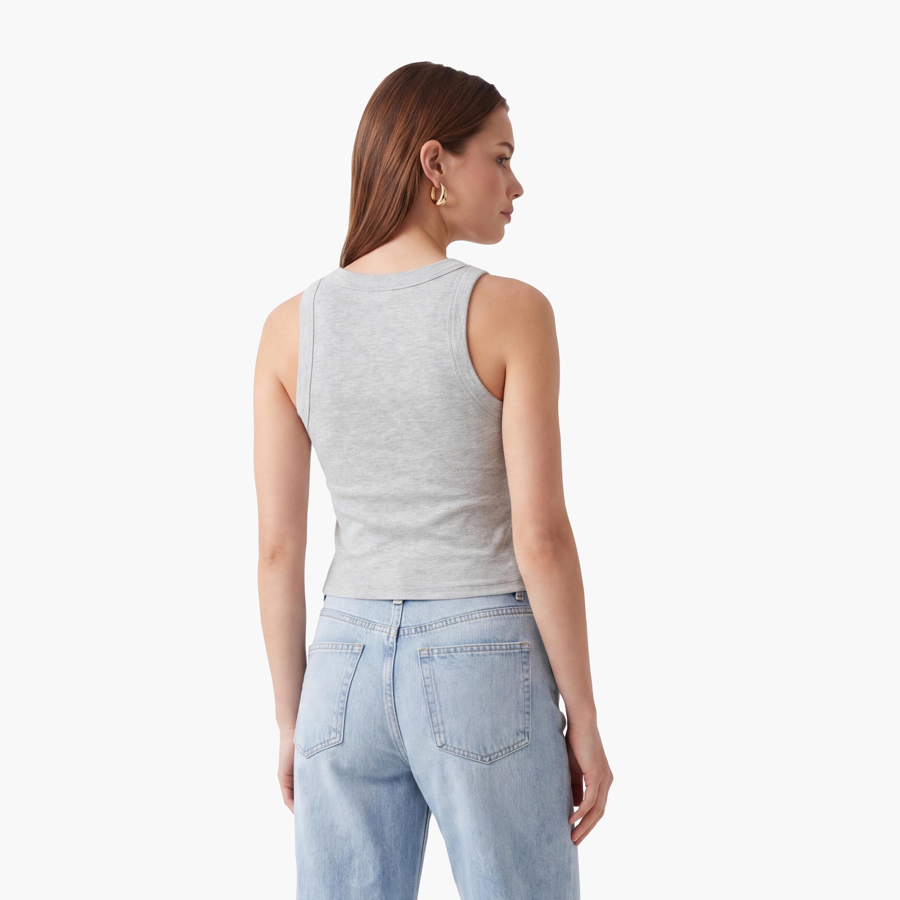KOTON Grey Heathered Women's Top-women-clothing-shirtsandblouses-blouses-image-4