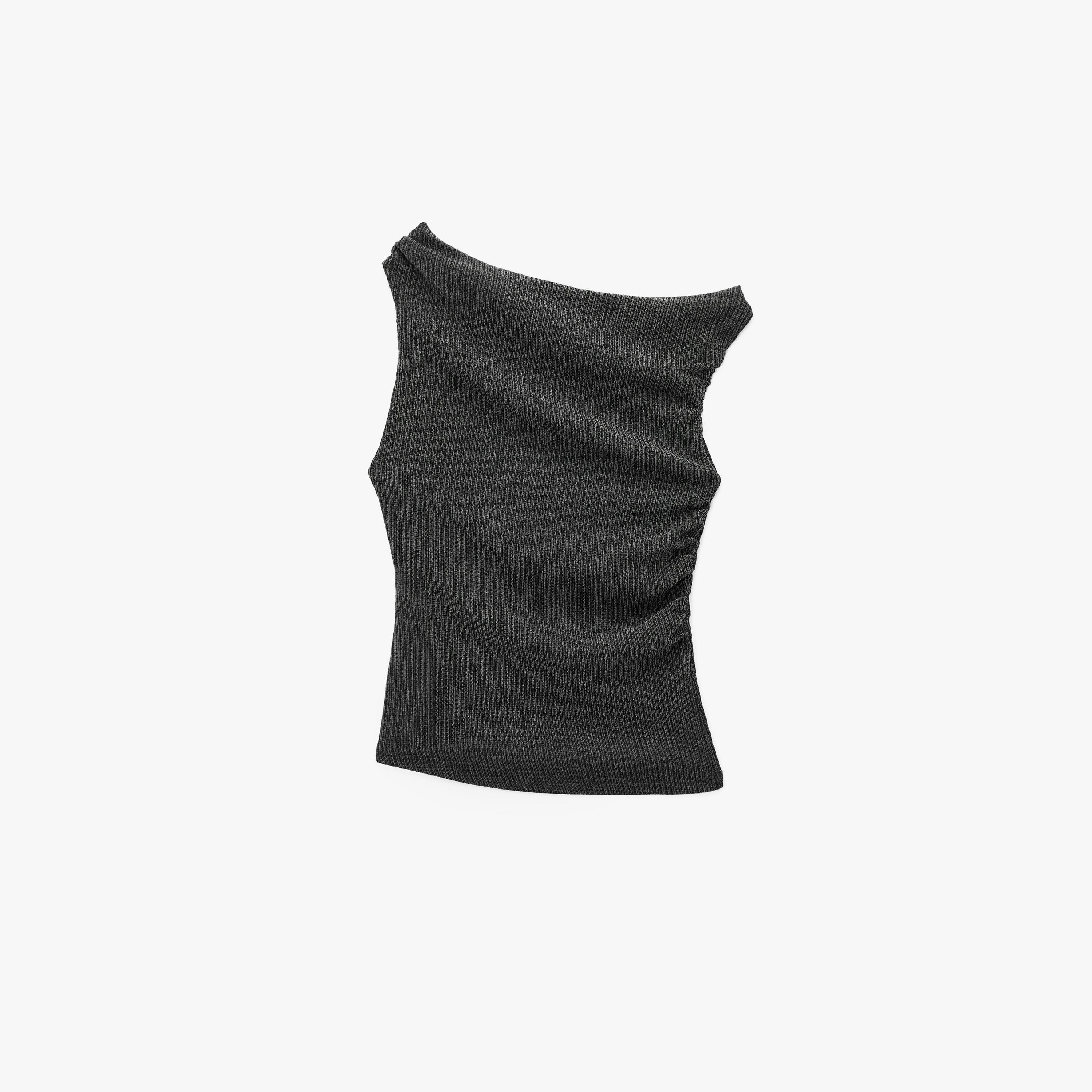 توب نسائي بزمزمات وكتف واحد من كوتون-women-clothing-shirtsandblouses-blouses-image-7