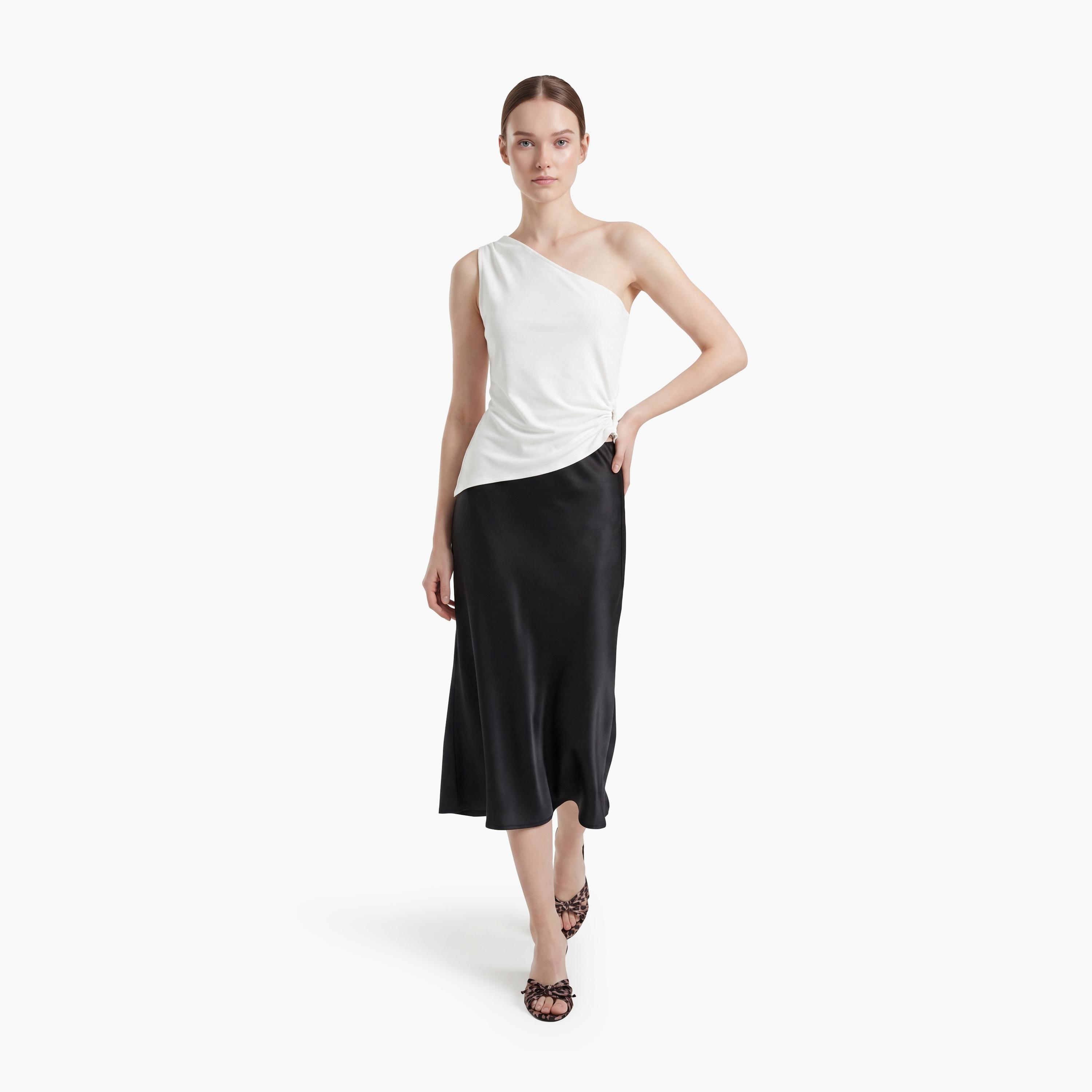 KOTON White One-Shoulder Women's Tank Top-women-clothing-shirtsandblouses-blouses-image-2