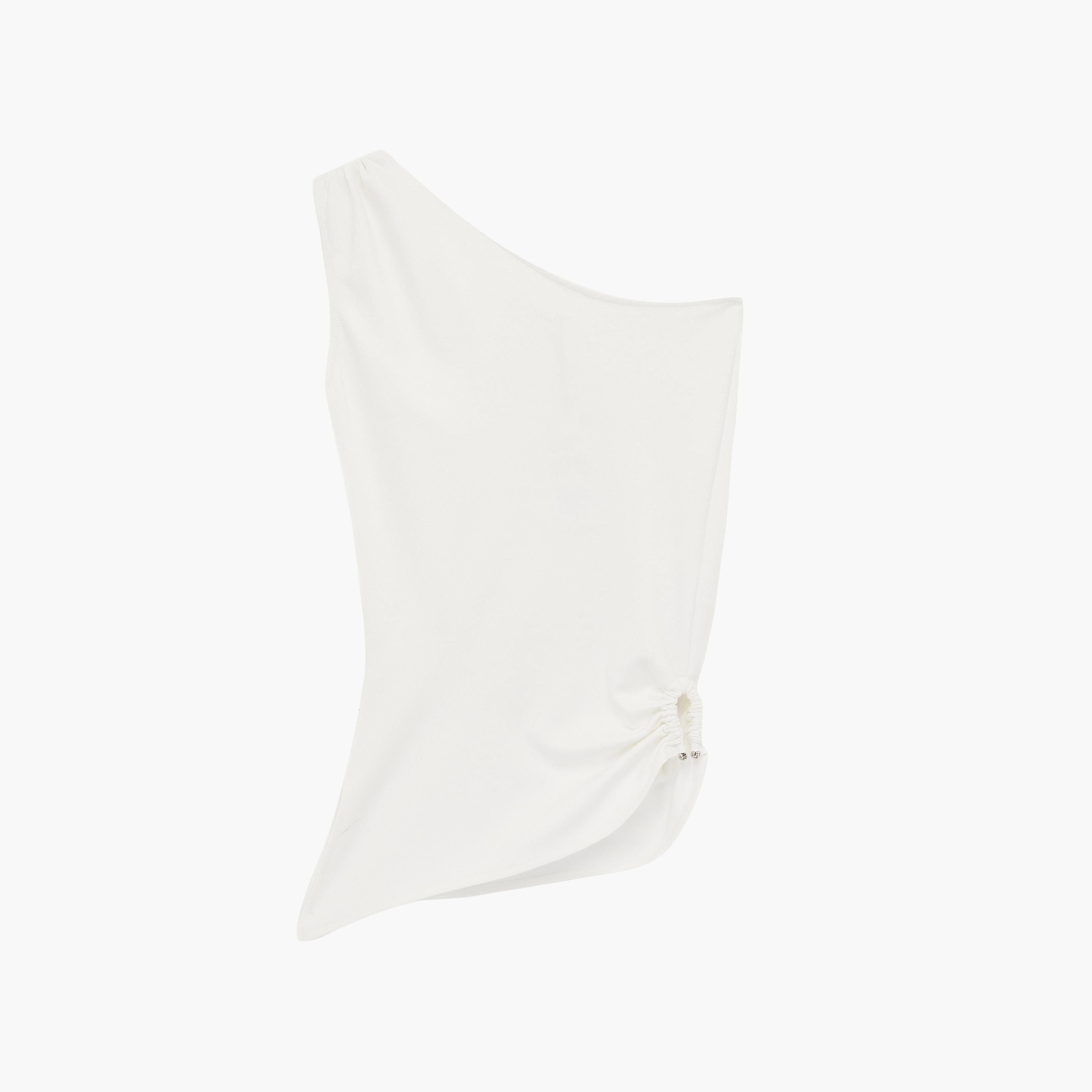 توب تانك نسائي بكتف واحد بلون أبيض من كوتون-women-clothing-shirtsandblouses-blouses-image-6