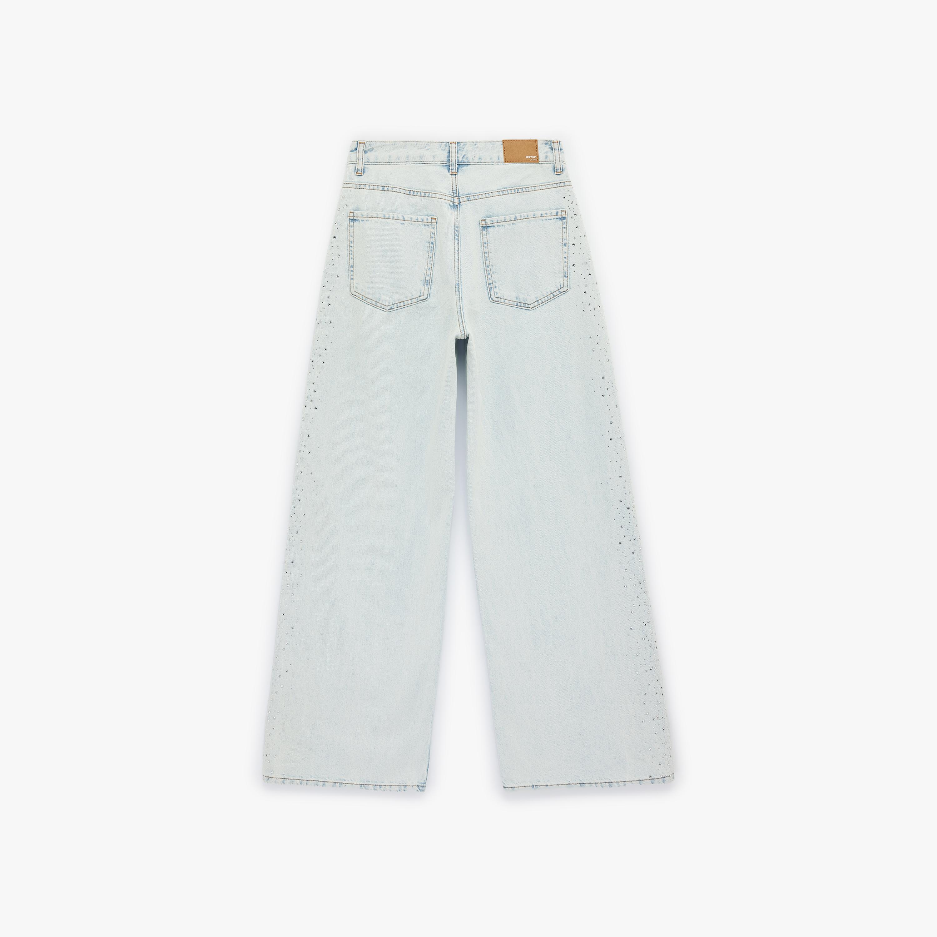 KOTON Regular Fit Plain Mid-Rise Women's Jeans-women-clothing-bottoms-jeans-image-5