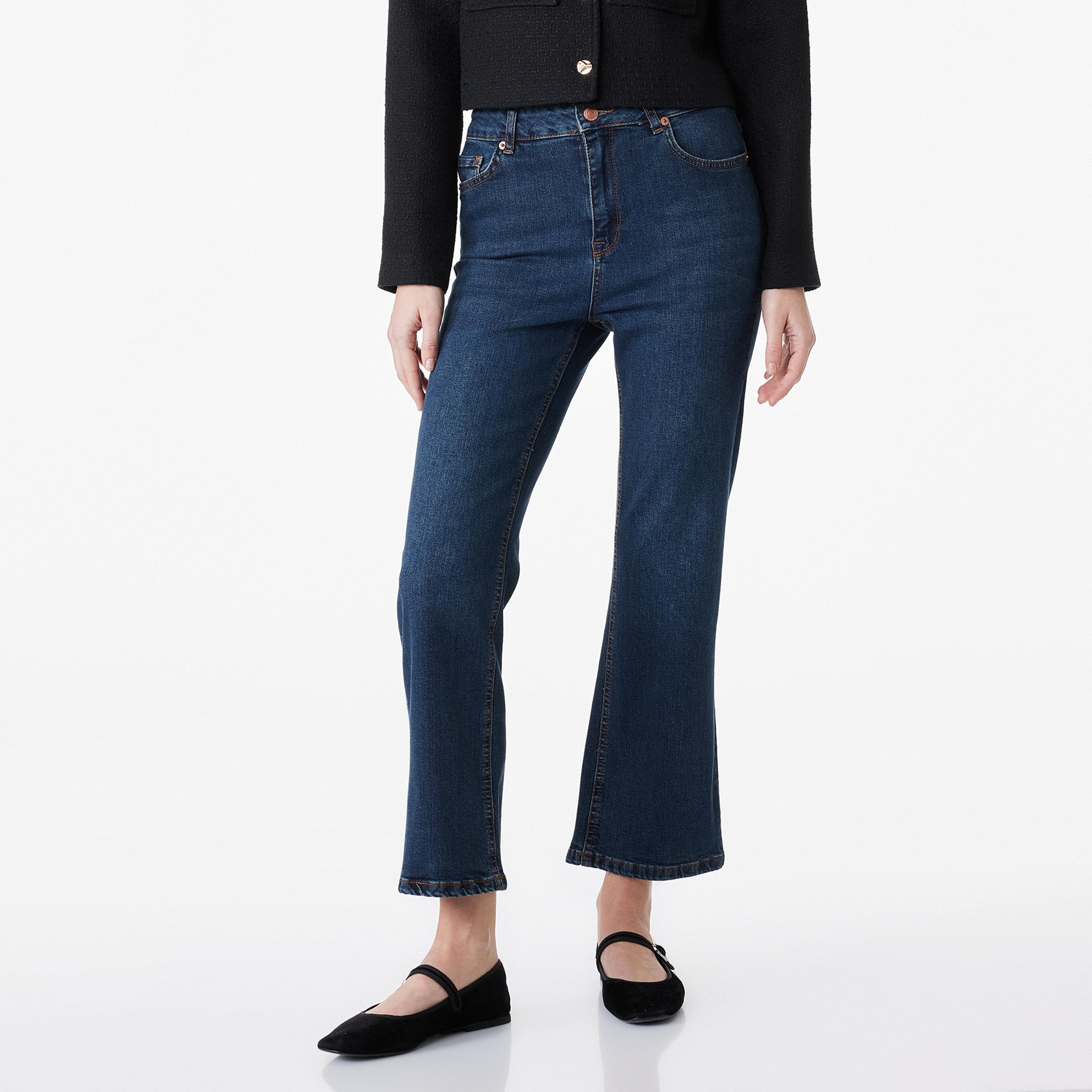 KOTON Tight Fit Plain Mid-Rise Women's Jeans-women-clothing-bottoms-jeans-image-1