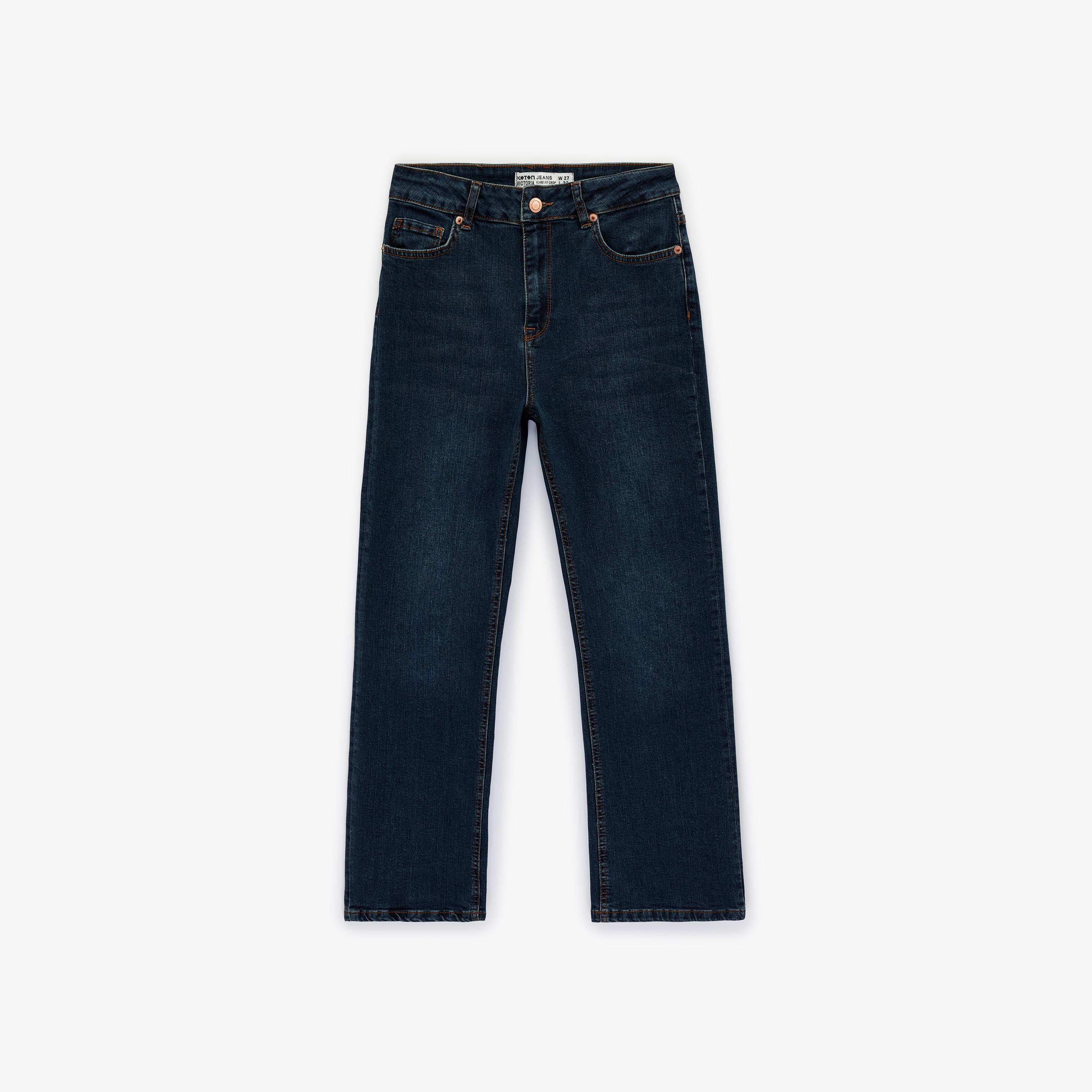 KOTON Tight Fit Plain Mid-Rise Women's Jeans-women-clothing-bottoms-jeans-image-4