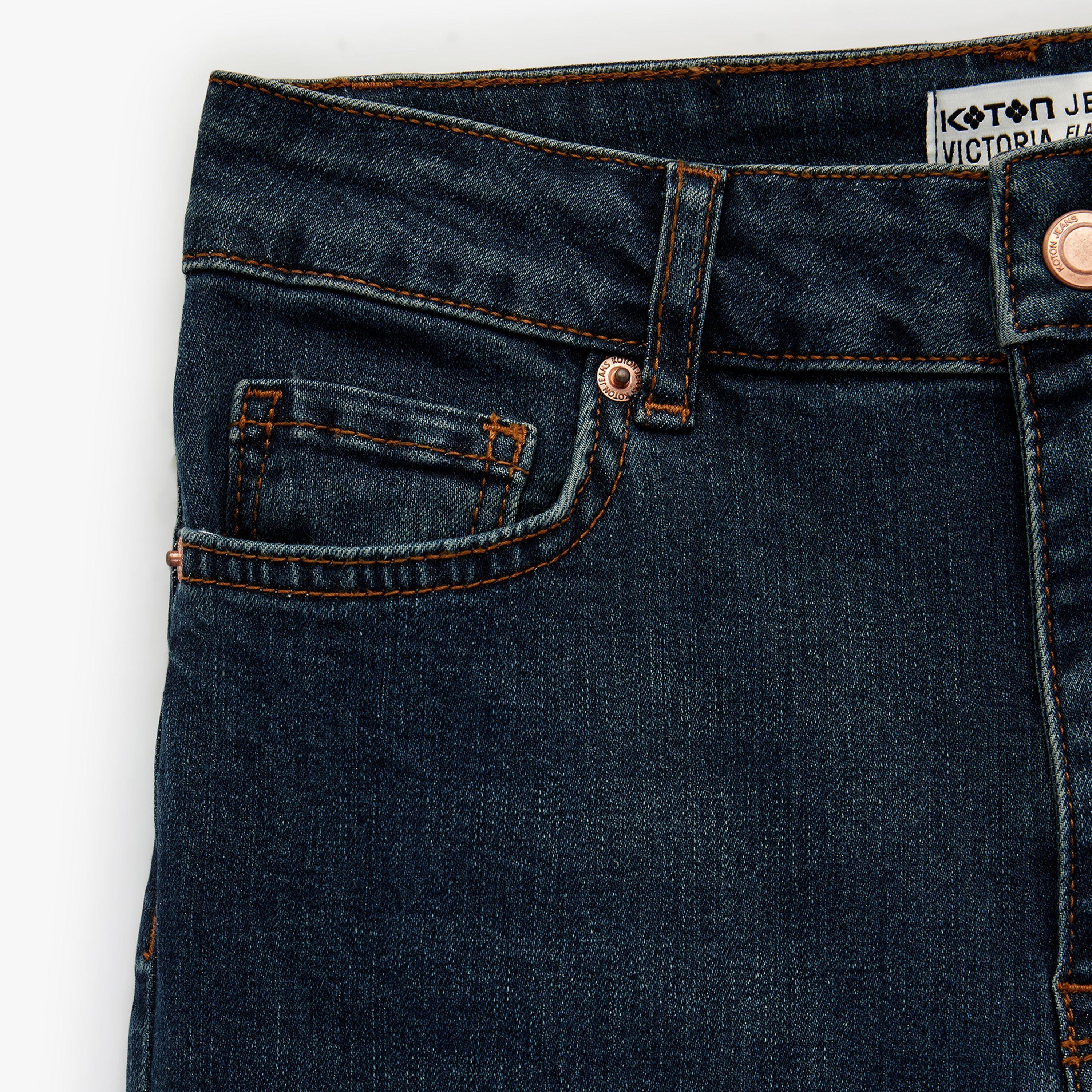 KOTON Tight Fit Plain Mid-Rise Women's Jeans-women-clothing-bottoms-jeans-image-7
