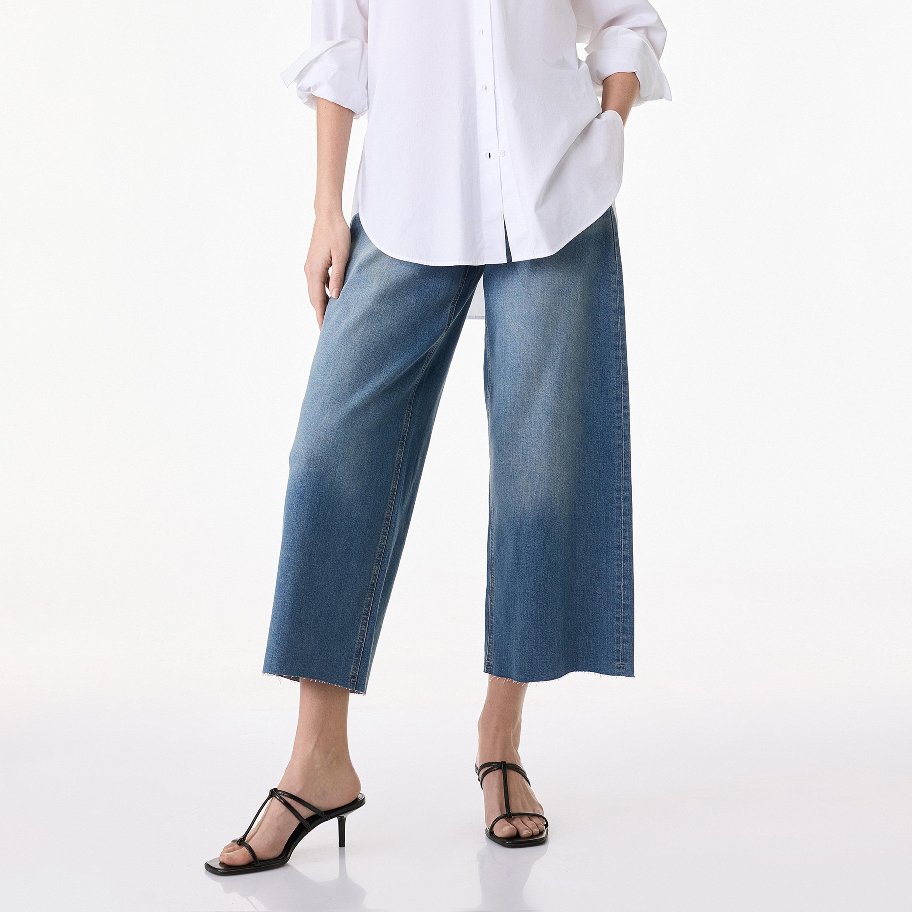 KOTON Relax Fit Plain High-Rise Women's Jeans-women-clothing-bottoms-jeans-image-1