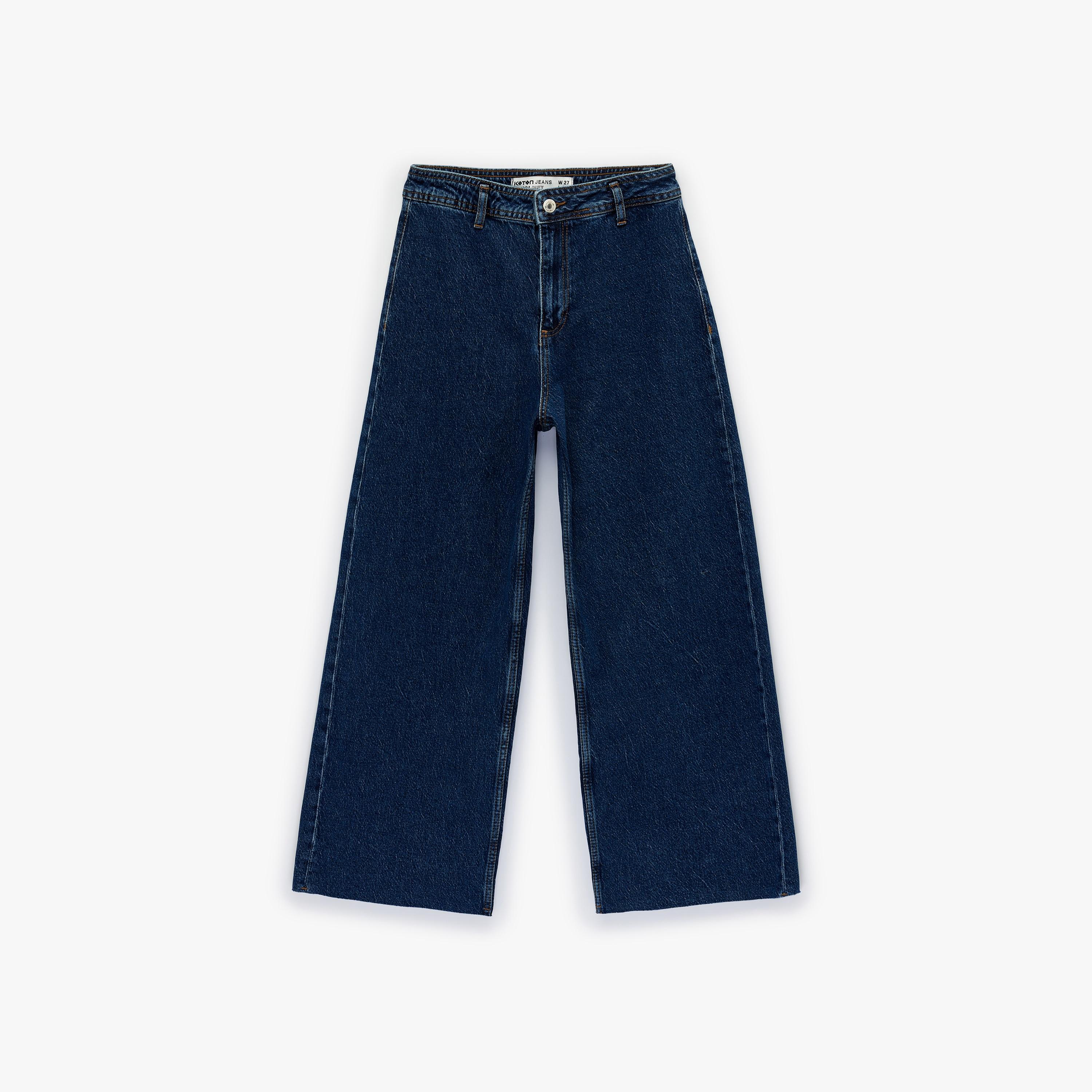 KOTON Relax Fit Plain High-Rise Women's Jeans-women-clothing-bottoms-jeans-image-5