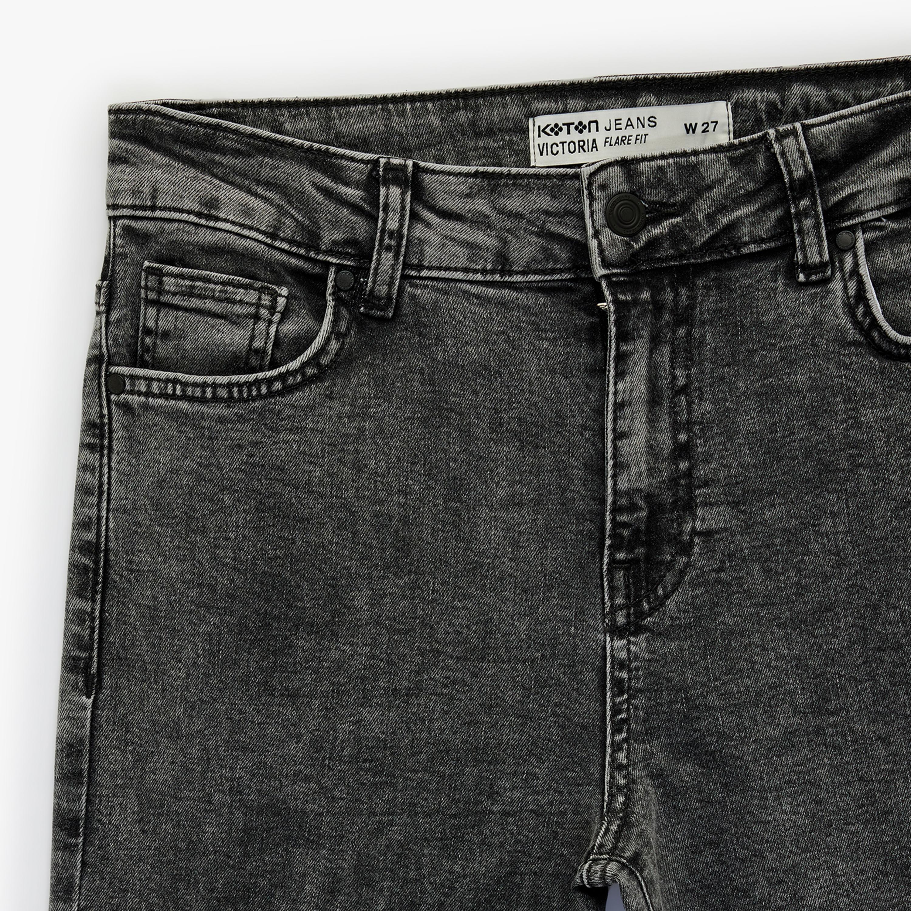 KOTON Tight Fit Plain Mid-Rise Women's Jeans-women-clothing-bottoms-jeans-image-6