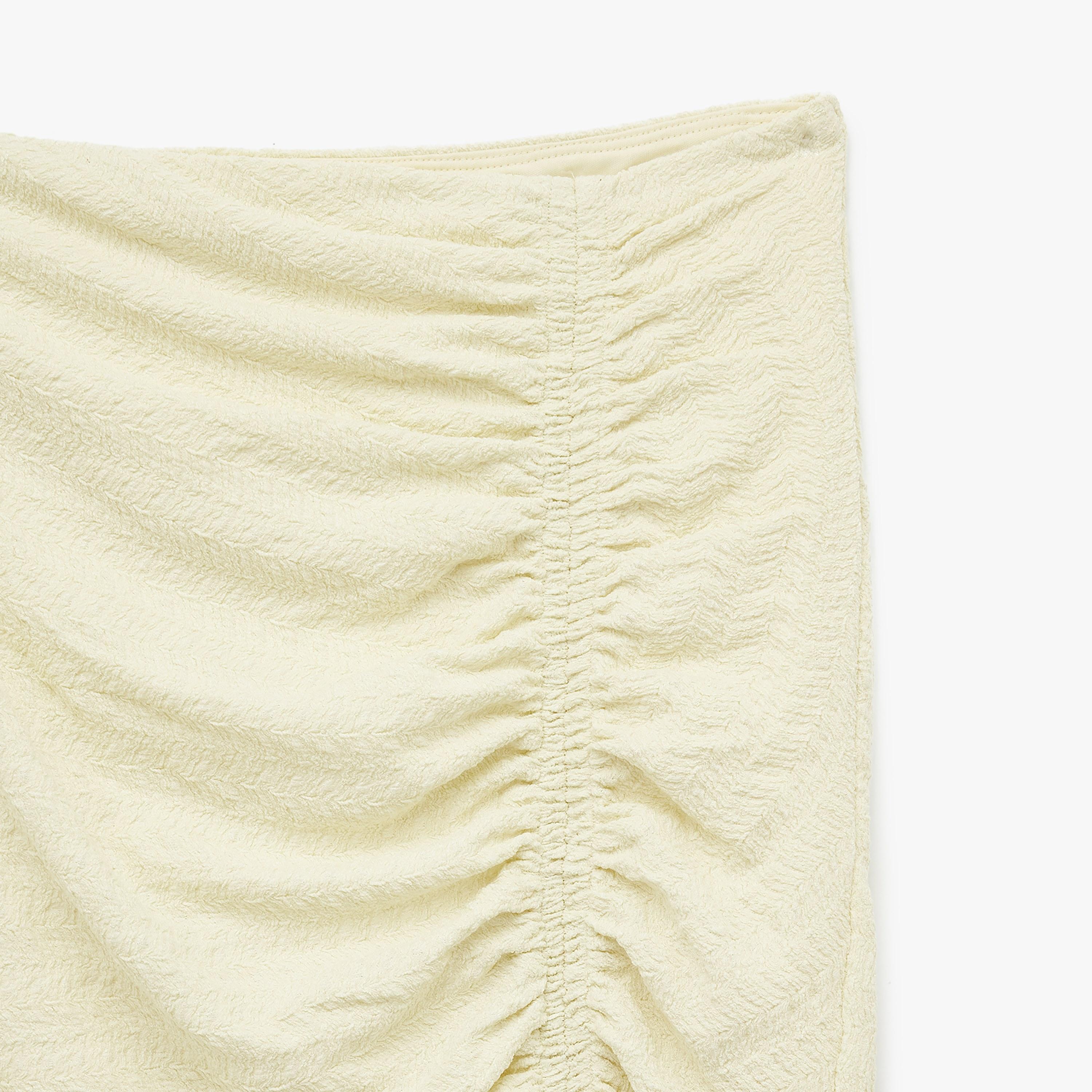 KOTON Yellow Ruched Pencil Women's Skirt-women-clothing-bottoms-skirts-image-6