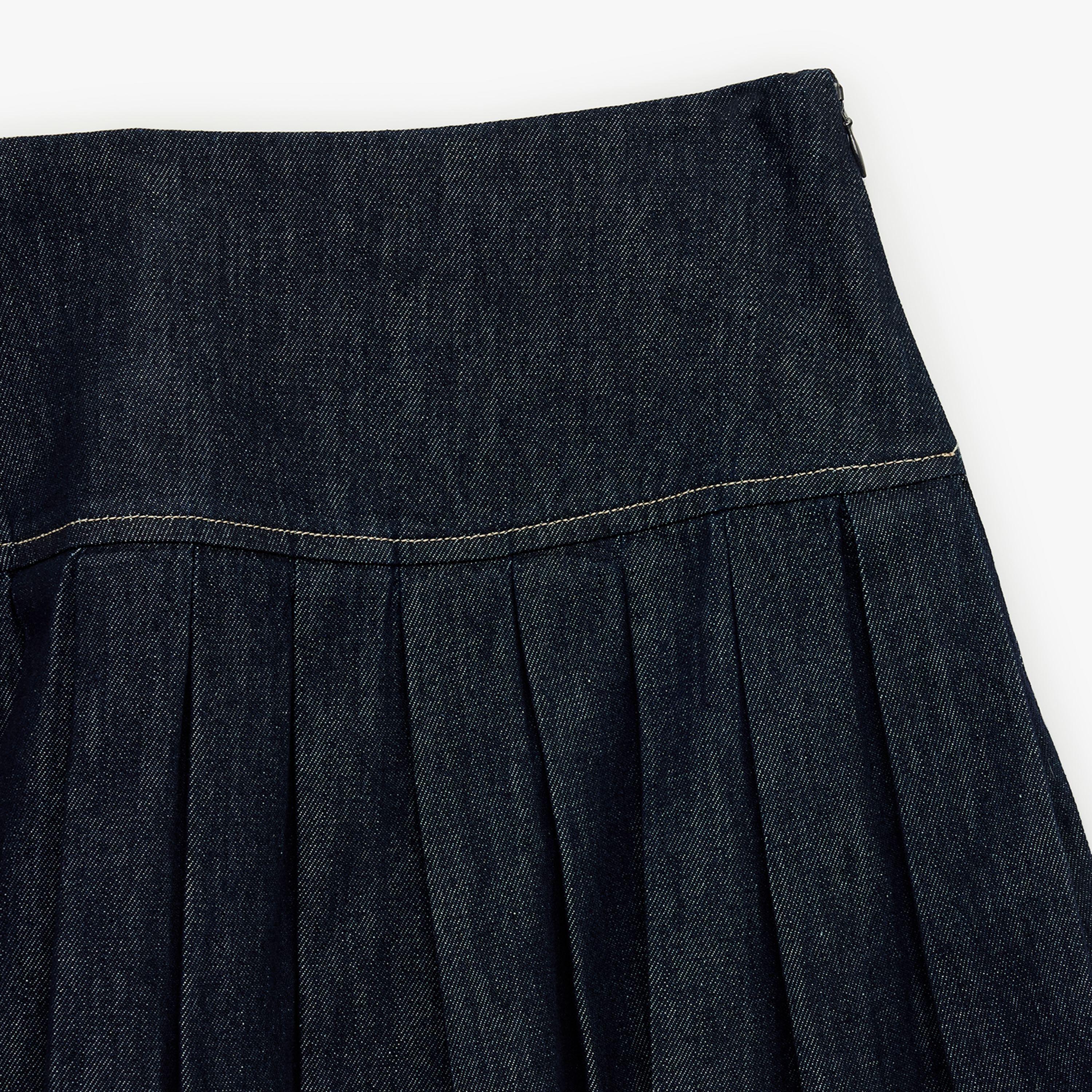 تنورة ميني نسائية قطنية مكسرة قصة "ايه-لاين" بلون كحلي من كوتون-women-clothing-bottoms-skirts-image-6