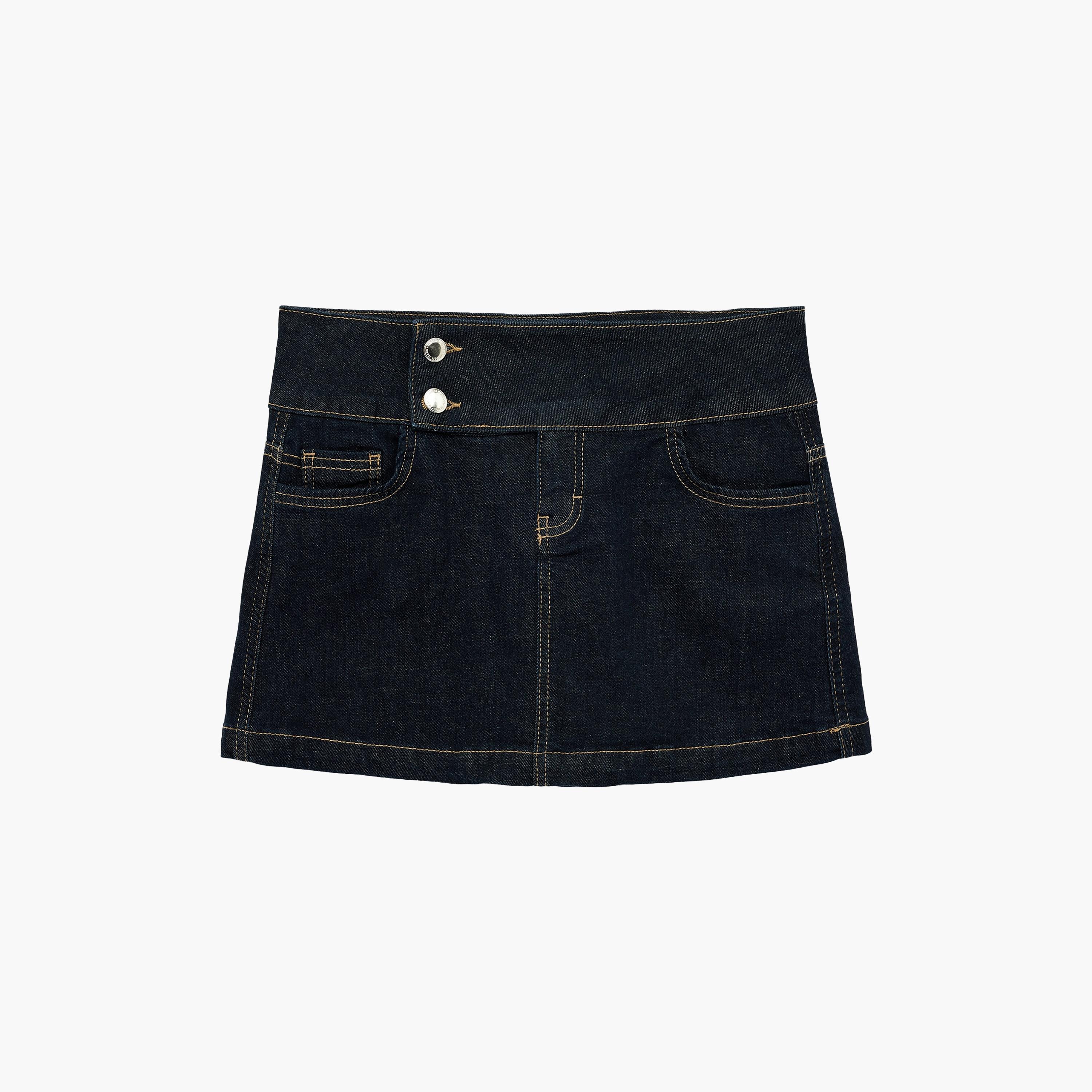 KOTON Navy A-Line Women's Mini Skirt-women-clothing-bottoms-skirts-image-6