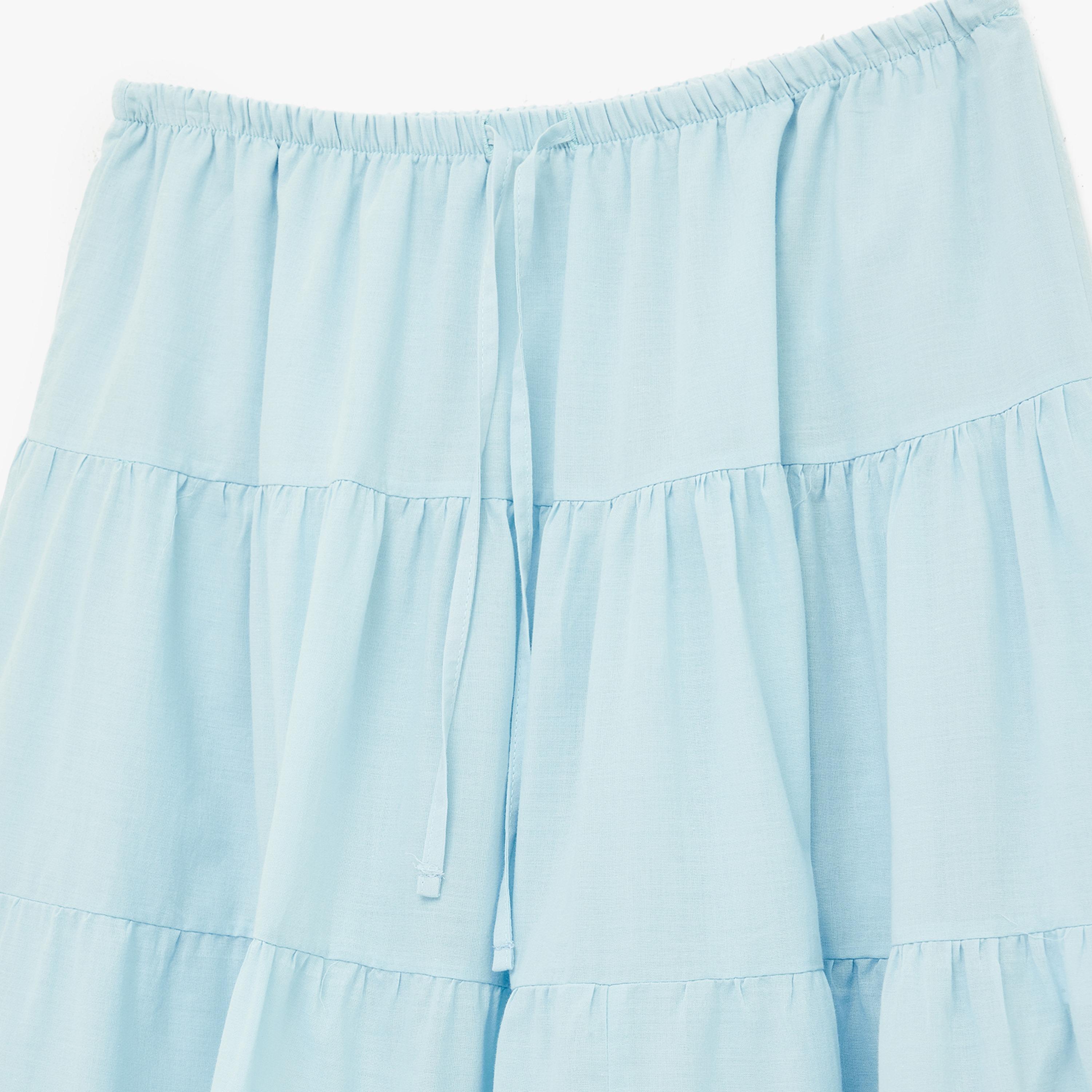 تنورة ميدي نسائية قطنية بتصميم طبقات من كوتون-women-clothing-bottoms-skirts-image-6