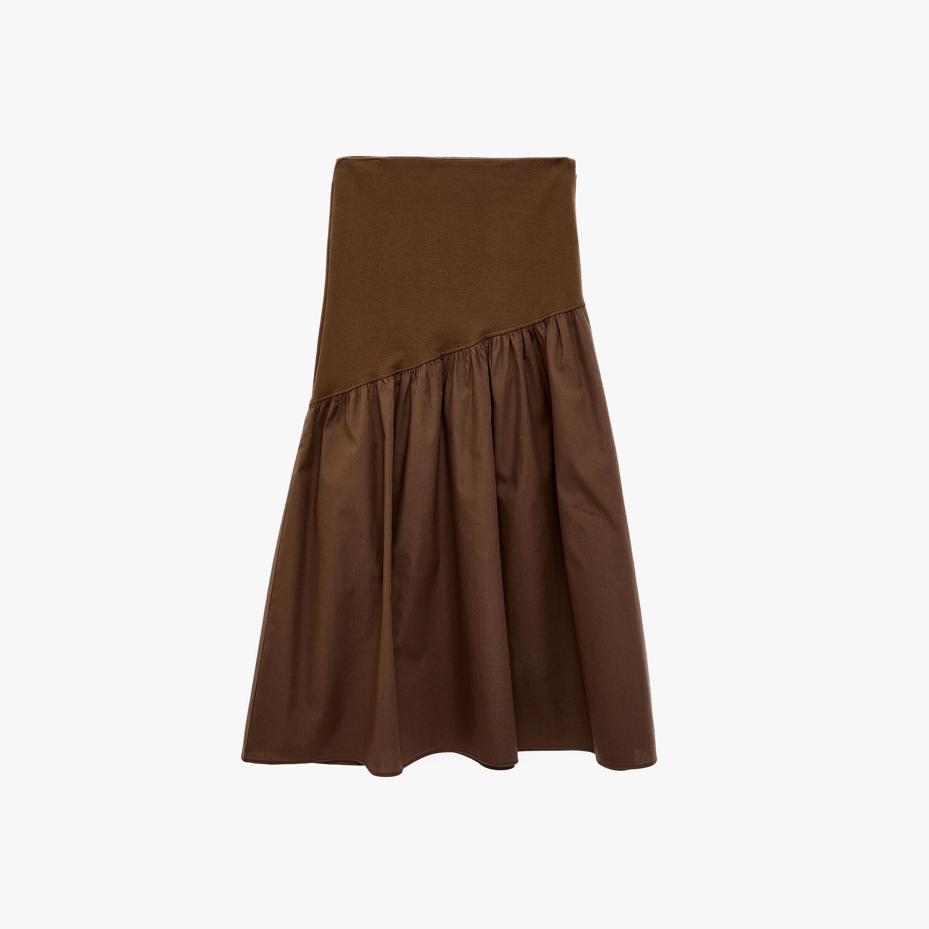 KOTON Gathered Cotton A-Line Women's Skirt-women-clothing-bottoms-skirts-image-4