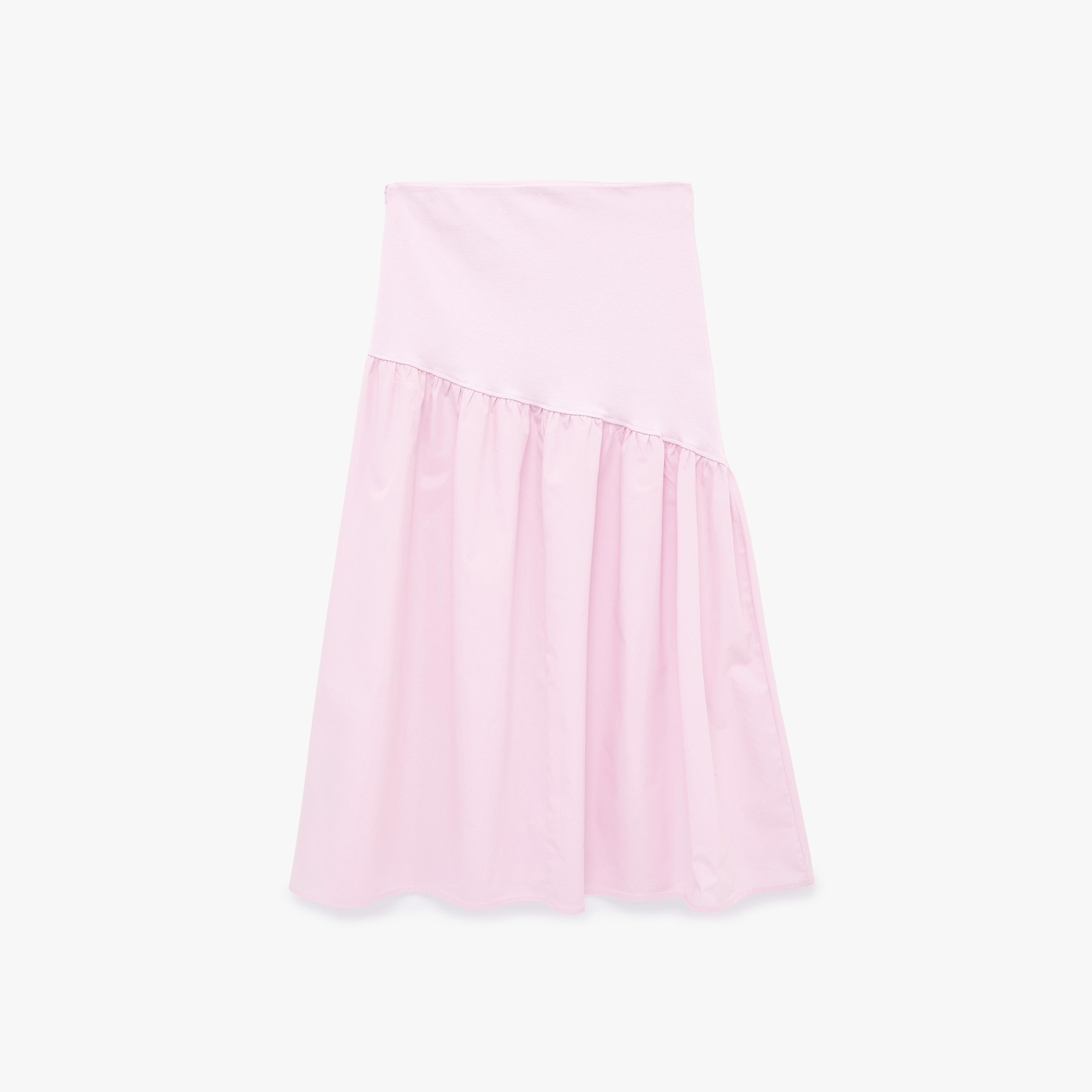 تنورة قطن نسائية بكشكشة وقصة ايه-لاين من كوتون-women-clothing-bottoms-skirts-image-11