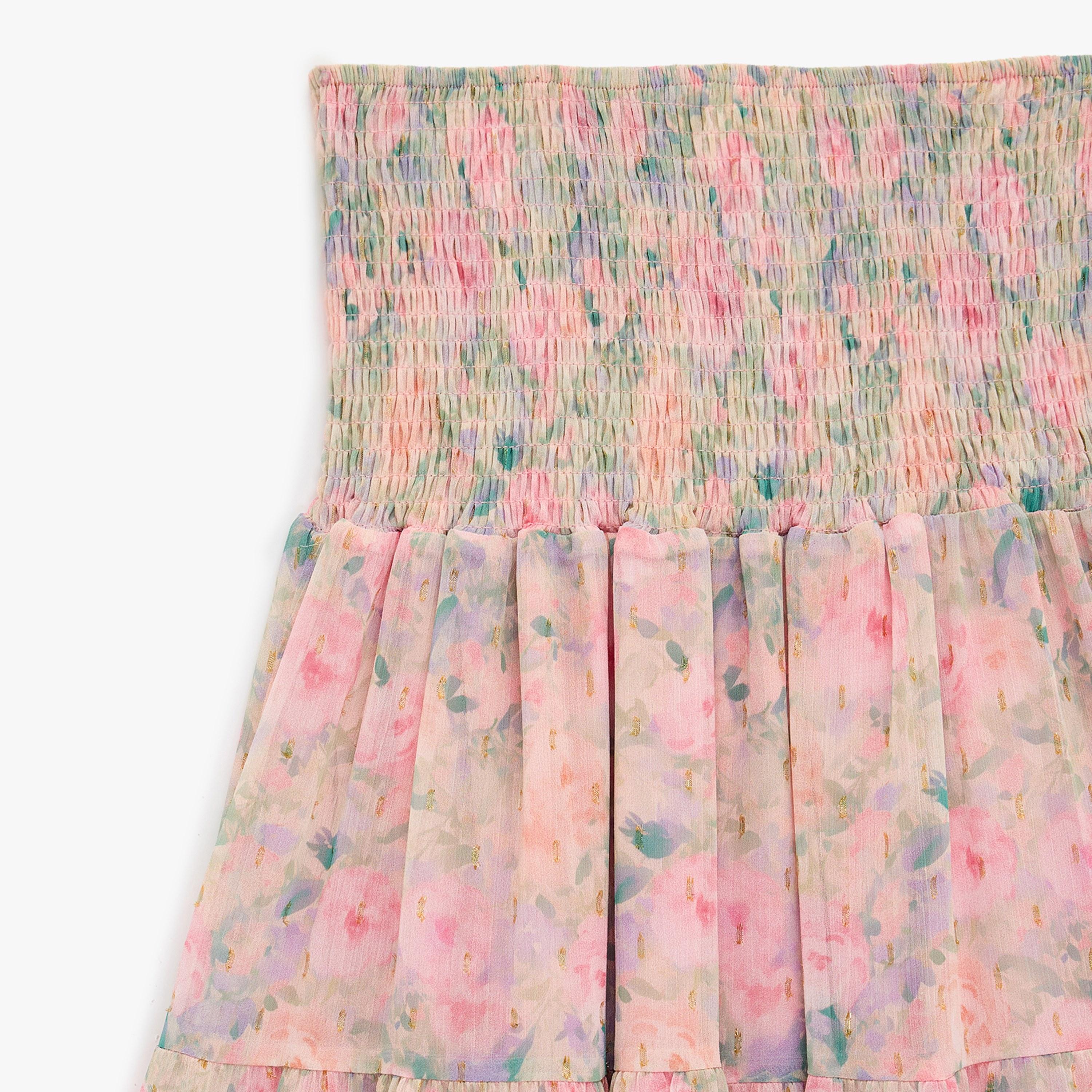 تنورة ماكسي نسائية بتصميم طبقات بطبعة زهور وردية من كوتون-women-clothing-bottoms-skirts-image-6