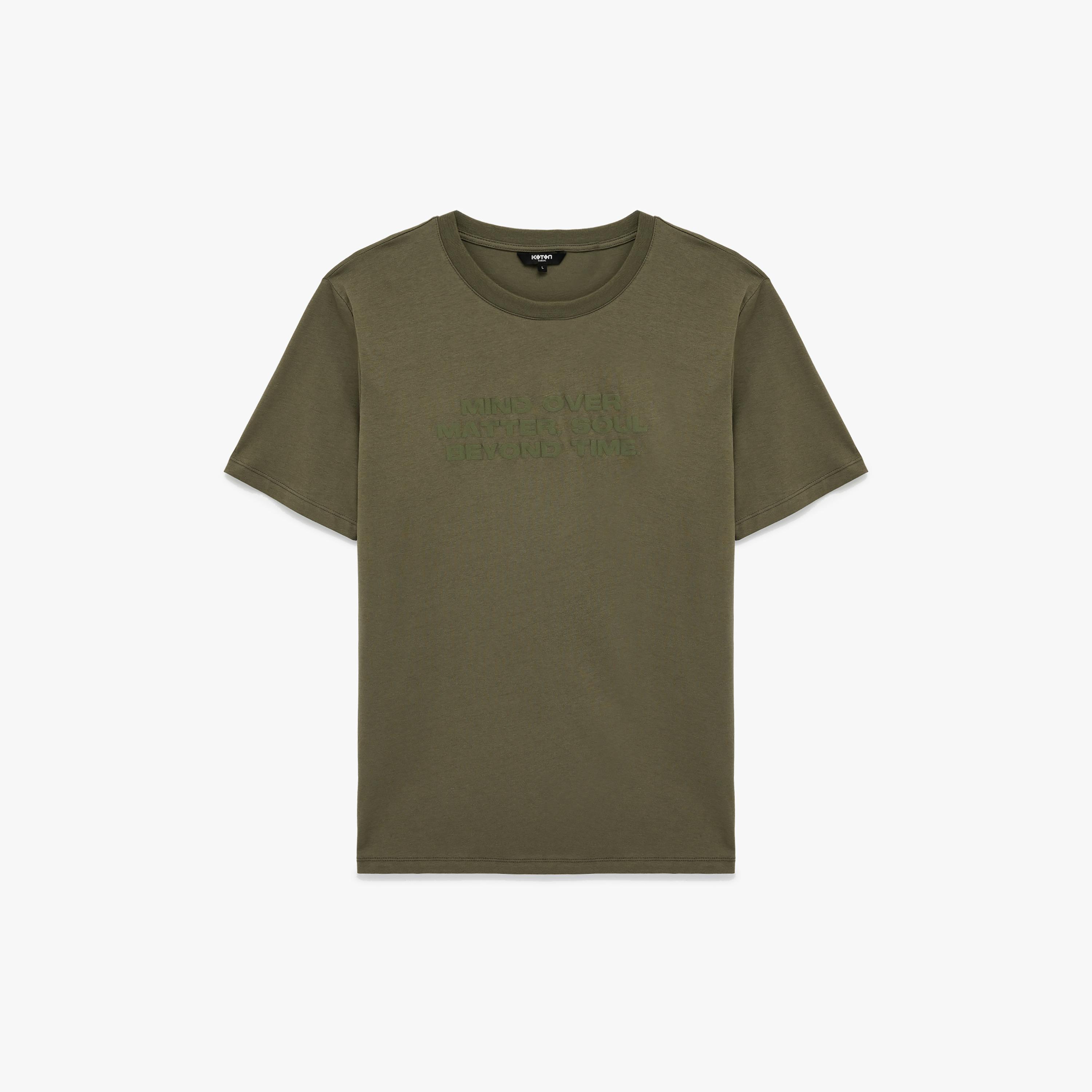 KOTON Text-Print Crew Neck Short Sleeves Men's T-Shirt-men-clothing-tshirtsandpolos-tshirts-image-4