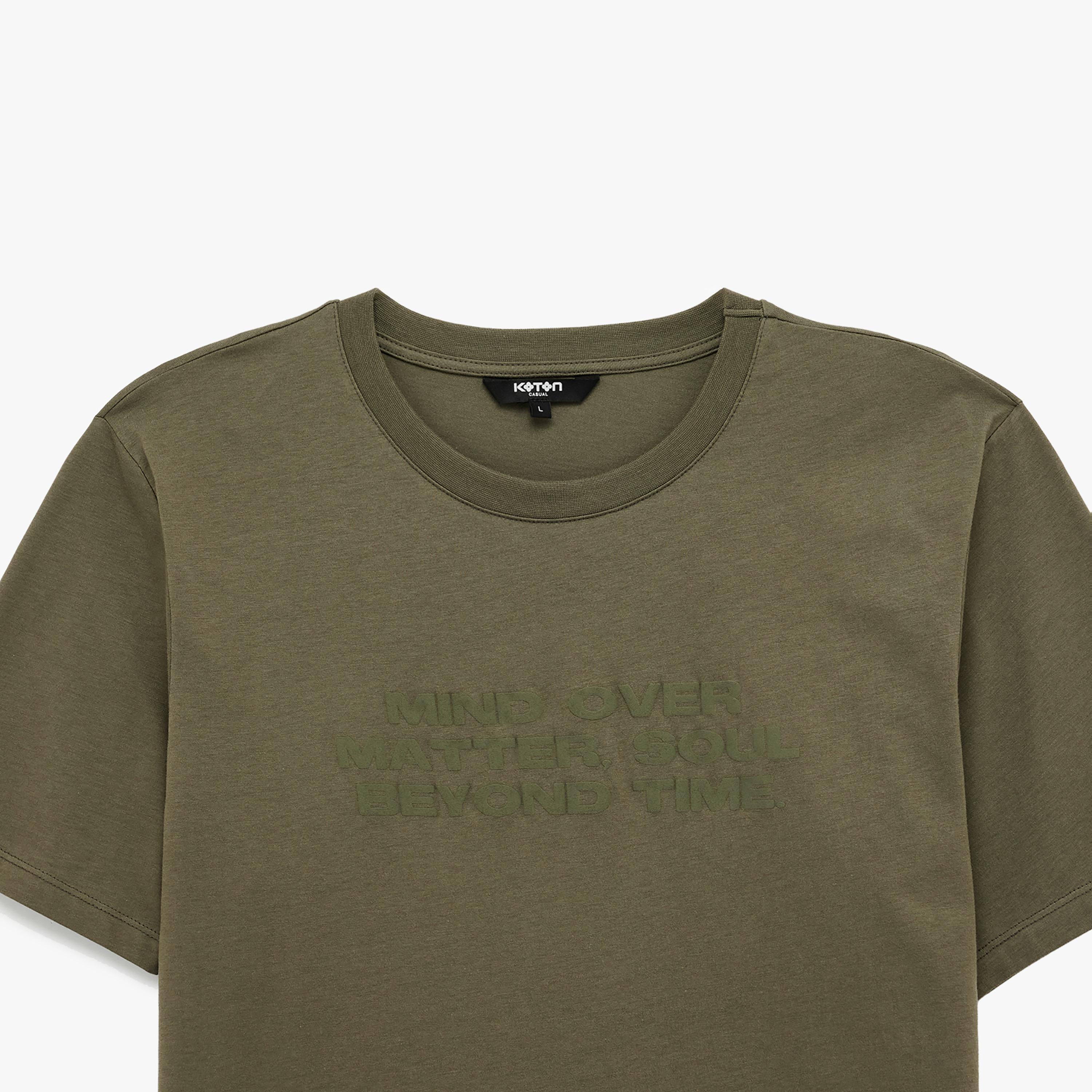 KOTON Text-Print Crew Neck Short Sleeves Men's T-Shirt-men-clothing-tshirtsandpolos-tshirts-image-6