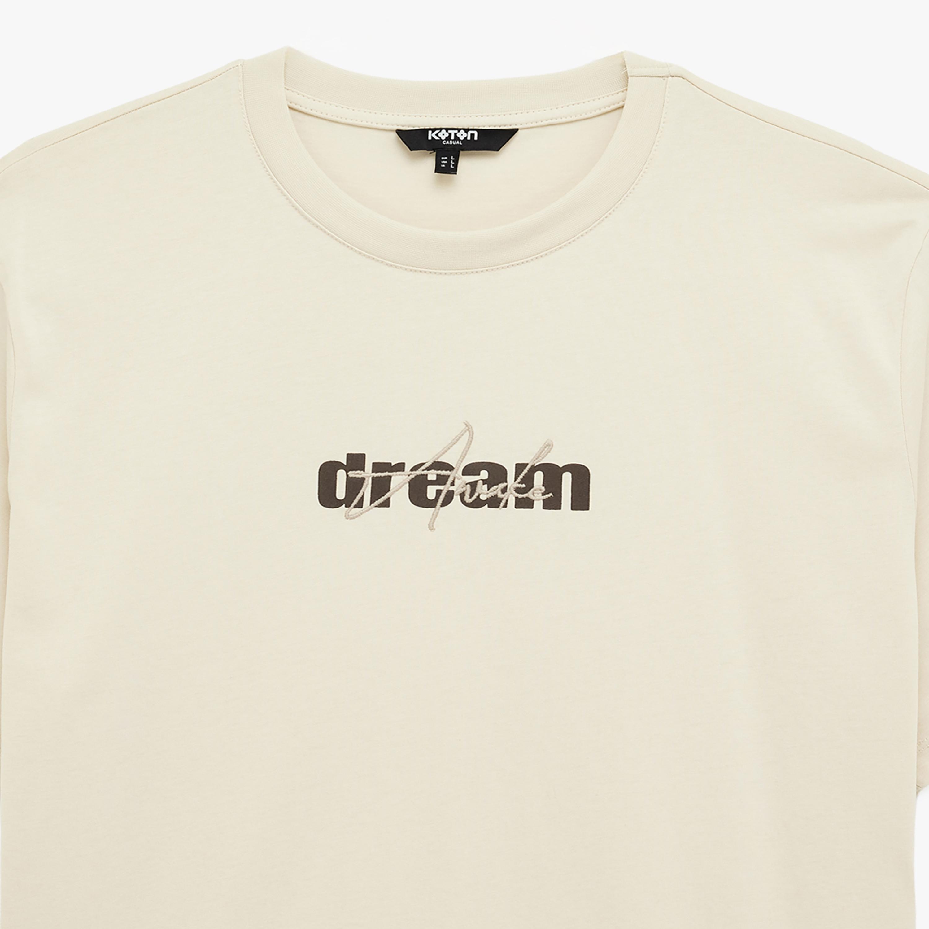 KOTON Text-Print Crew Neck Short Sleeves Men's T-Shirt-men-clothing-tshirtsandpolos-tshirts-image-5