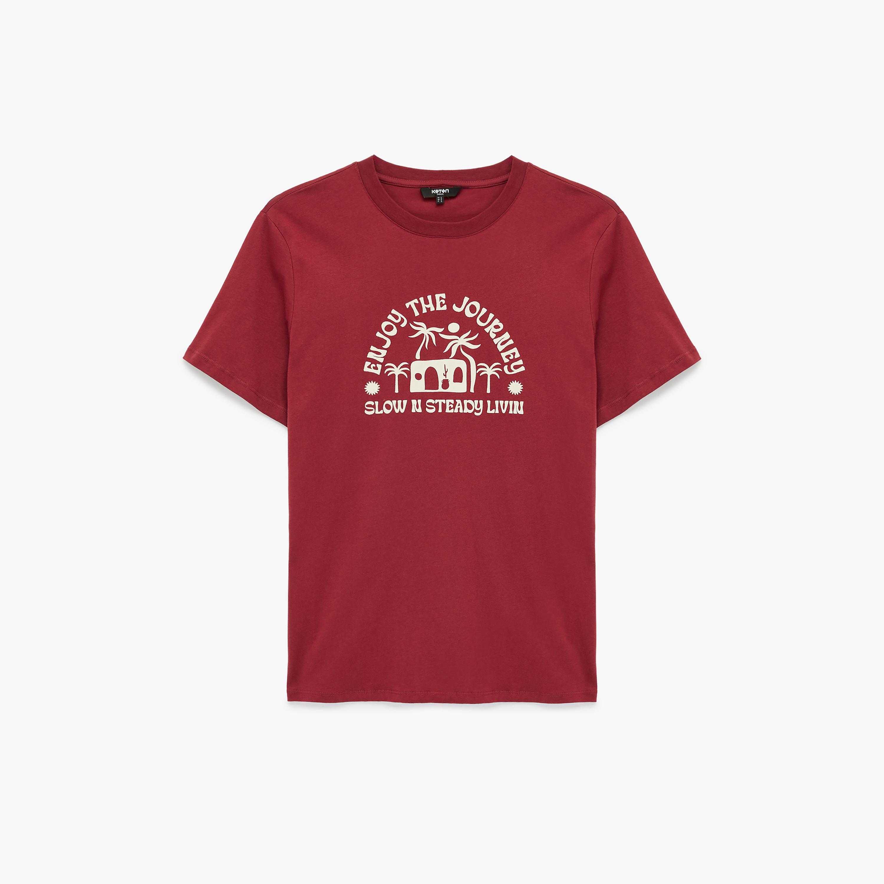 KOTON Graphic Print Crew Neck Short Sleeves Men's T-Shirt-men-clothing-tshirtsandpolos-tshirts-image-3