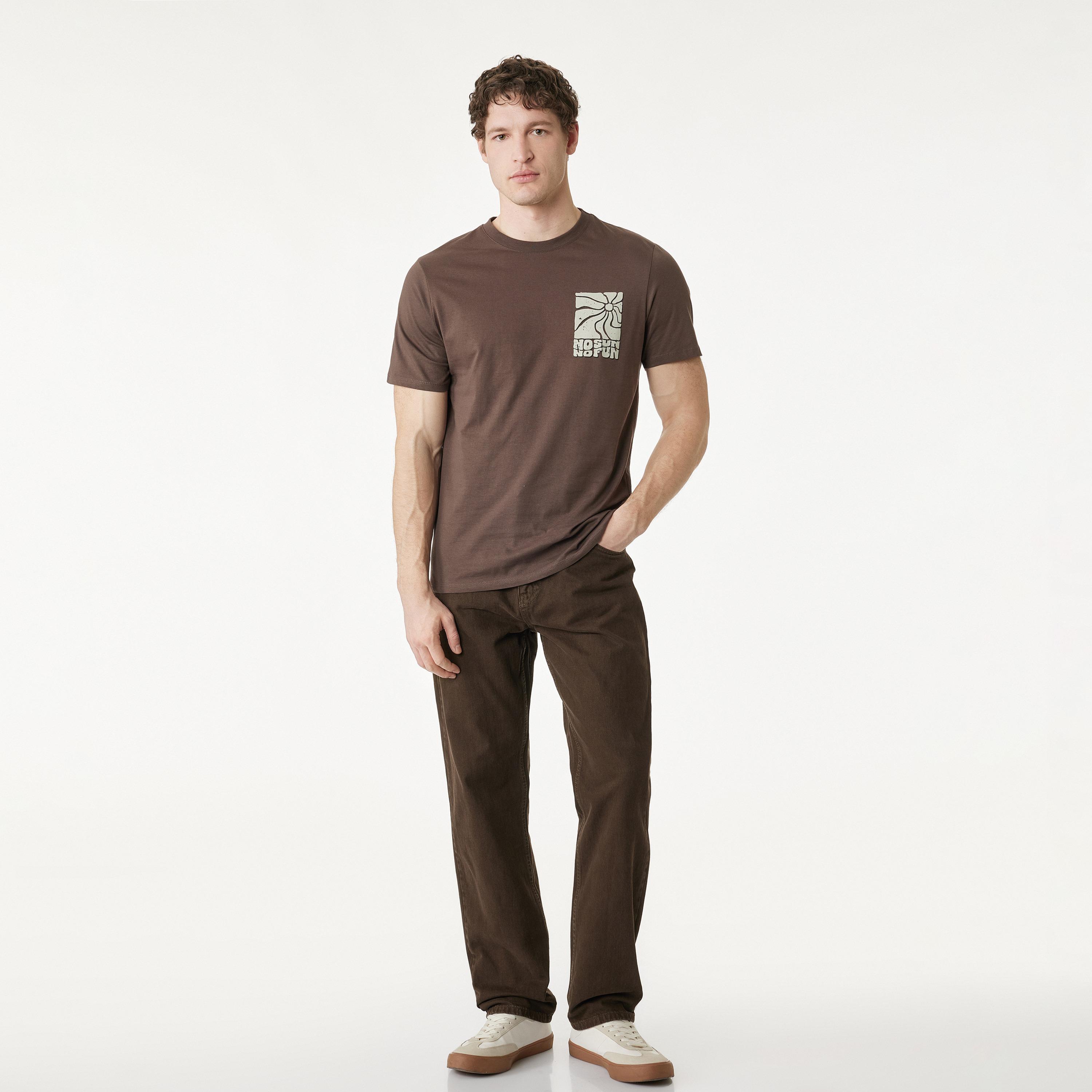 KOTON Graphic Print Crew Neck Short Sleeves Men's T-Shirt-men-clothing-tshirtsandpolos-tshirts-image-2