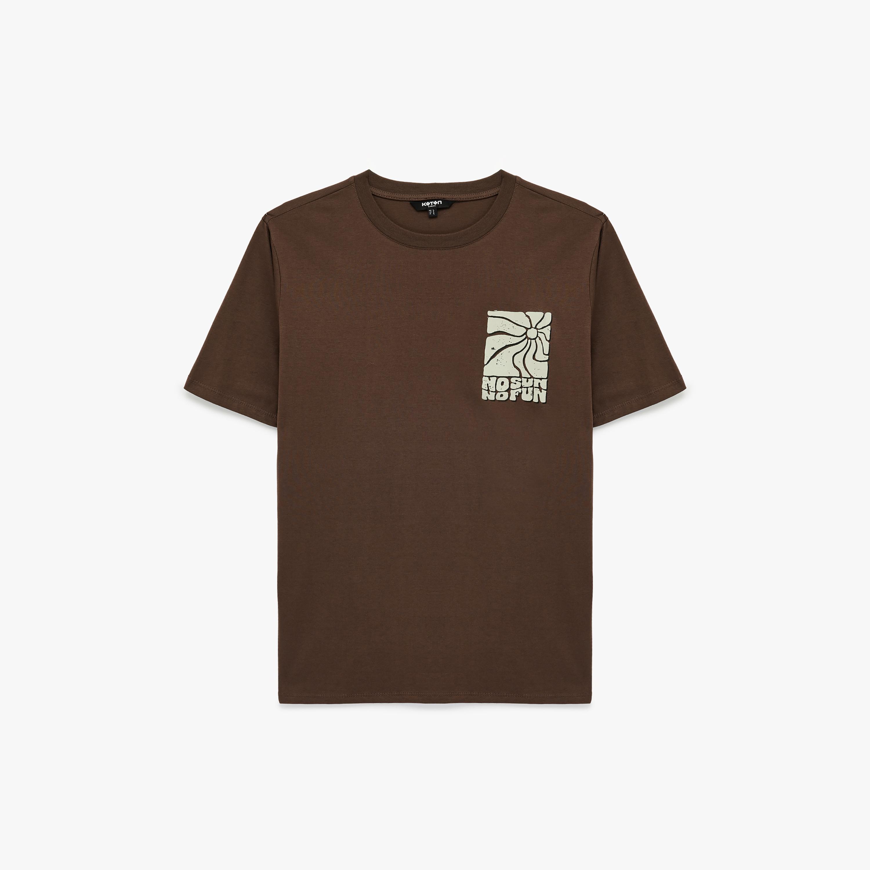 KOTON Graphic Print Crew Neck Short Sleeves Men's T-Shirt-men-clothing-tshirtsandpolos-tshirts-image-3