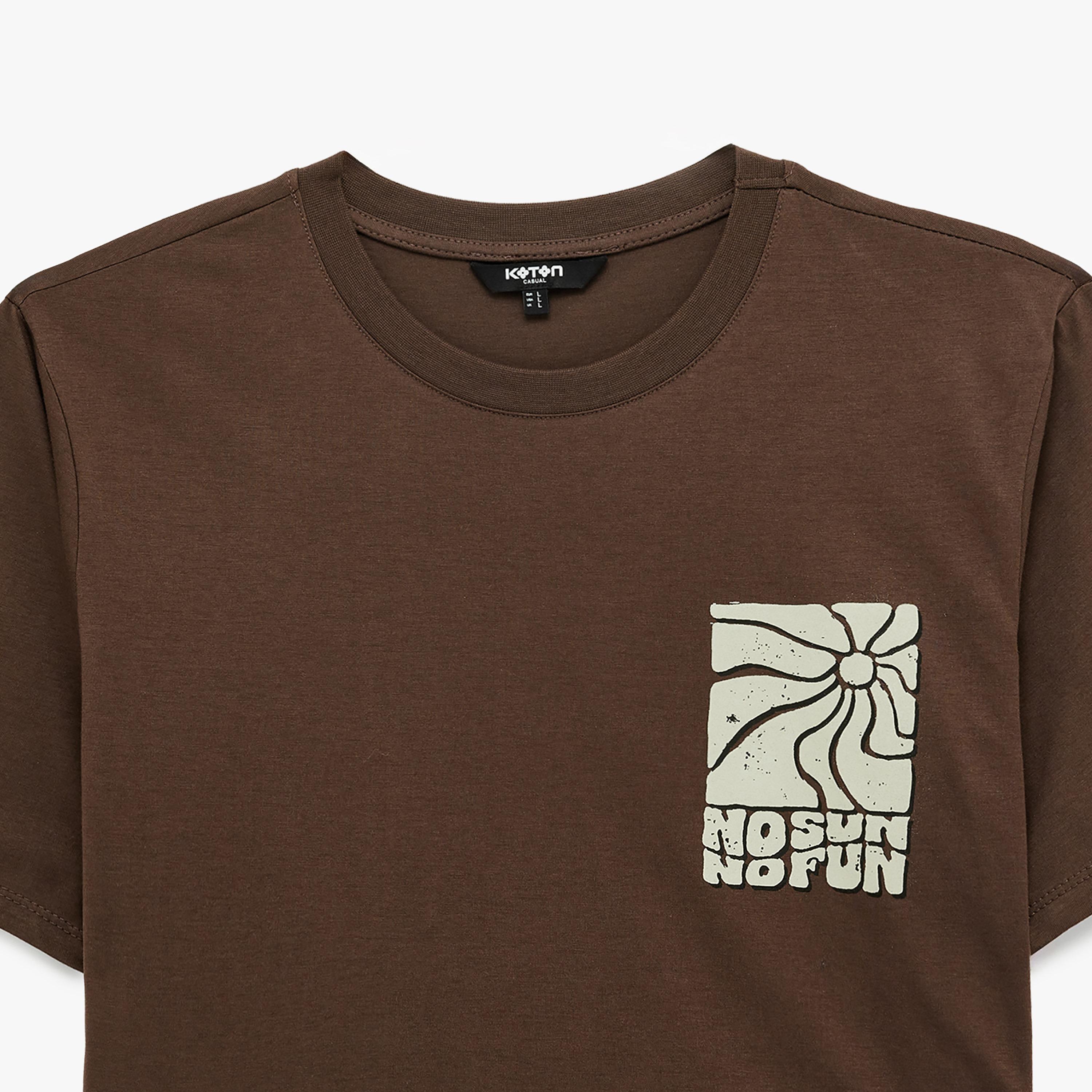 KOTON Graphic Print Crew Neck Short Sleeves Men's T-Shirt-men-clothing-tshirtsandpolos-tshirts-image-5