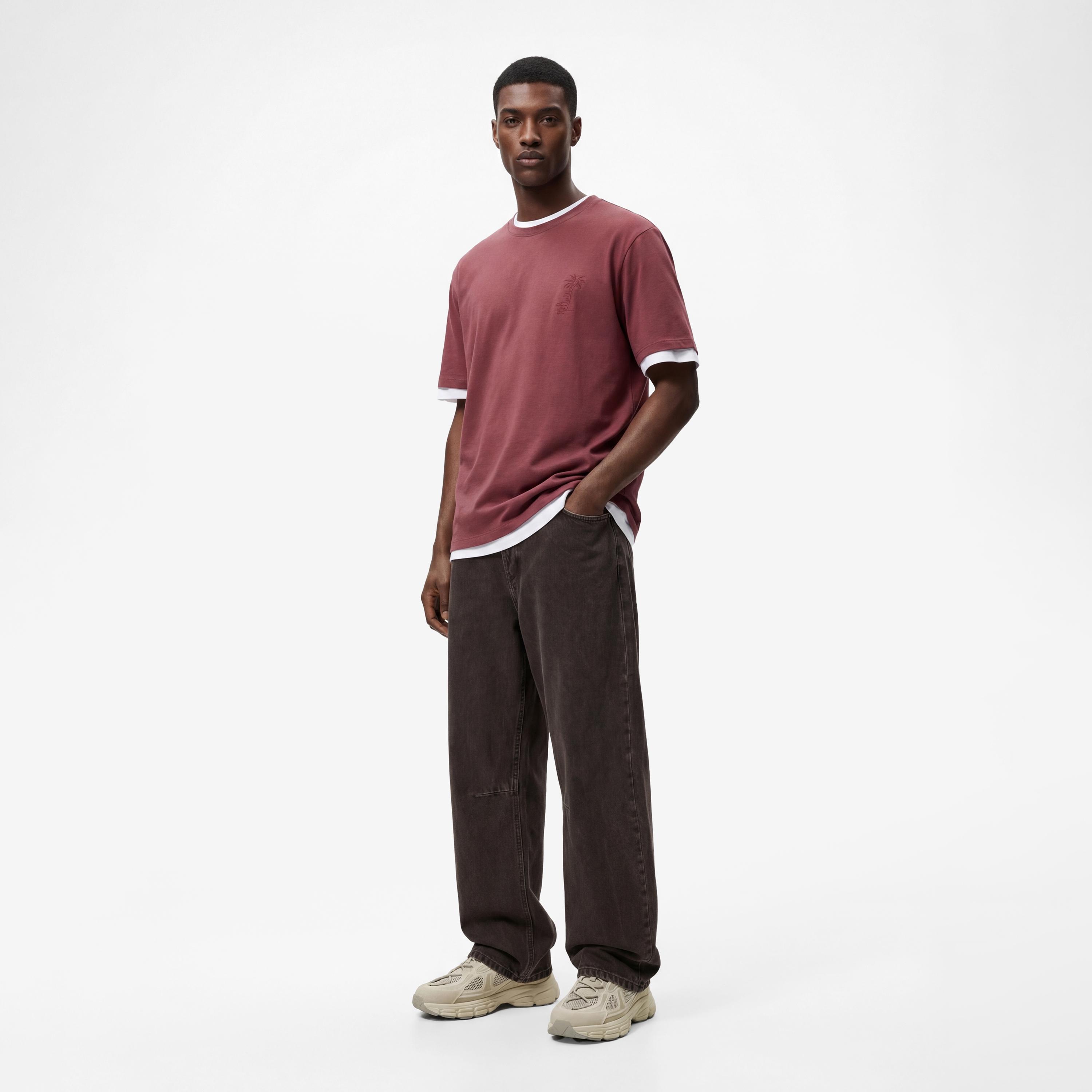 KOTON Plain Crew Neck Short Sleeves Men's T-Shirt-men-clothing-tshirtsandpolos-tshirts-image-2