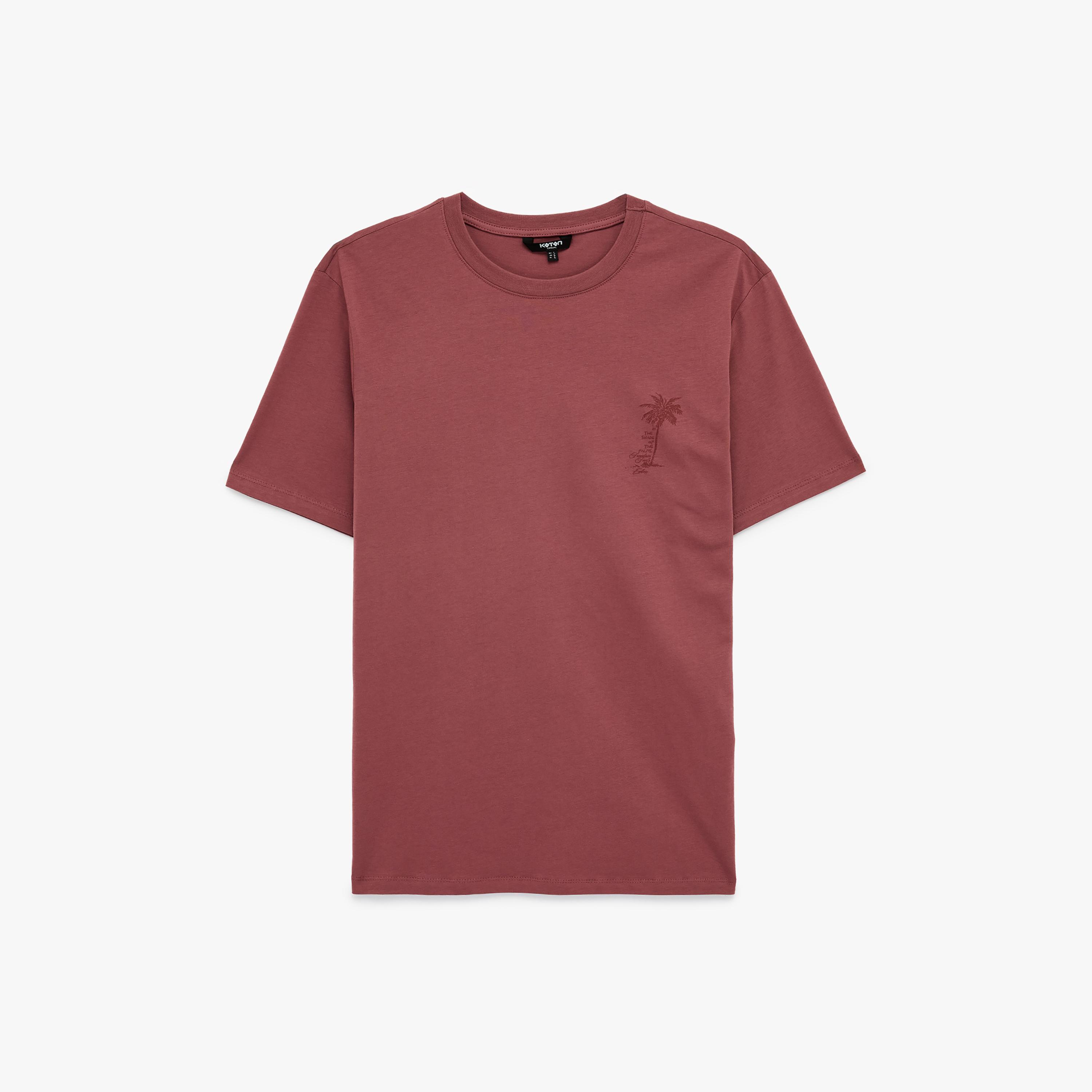 KOTON Plain Crew Neck Short Sleeves Men's T-Shirt-men-clothing-tshirtsandpolos-tshirts-image-3