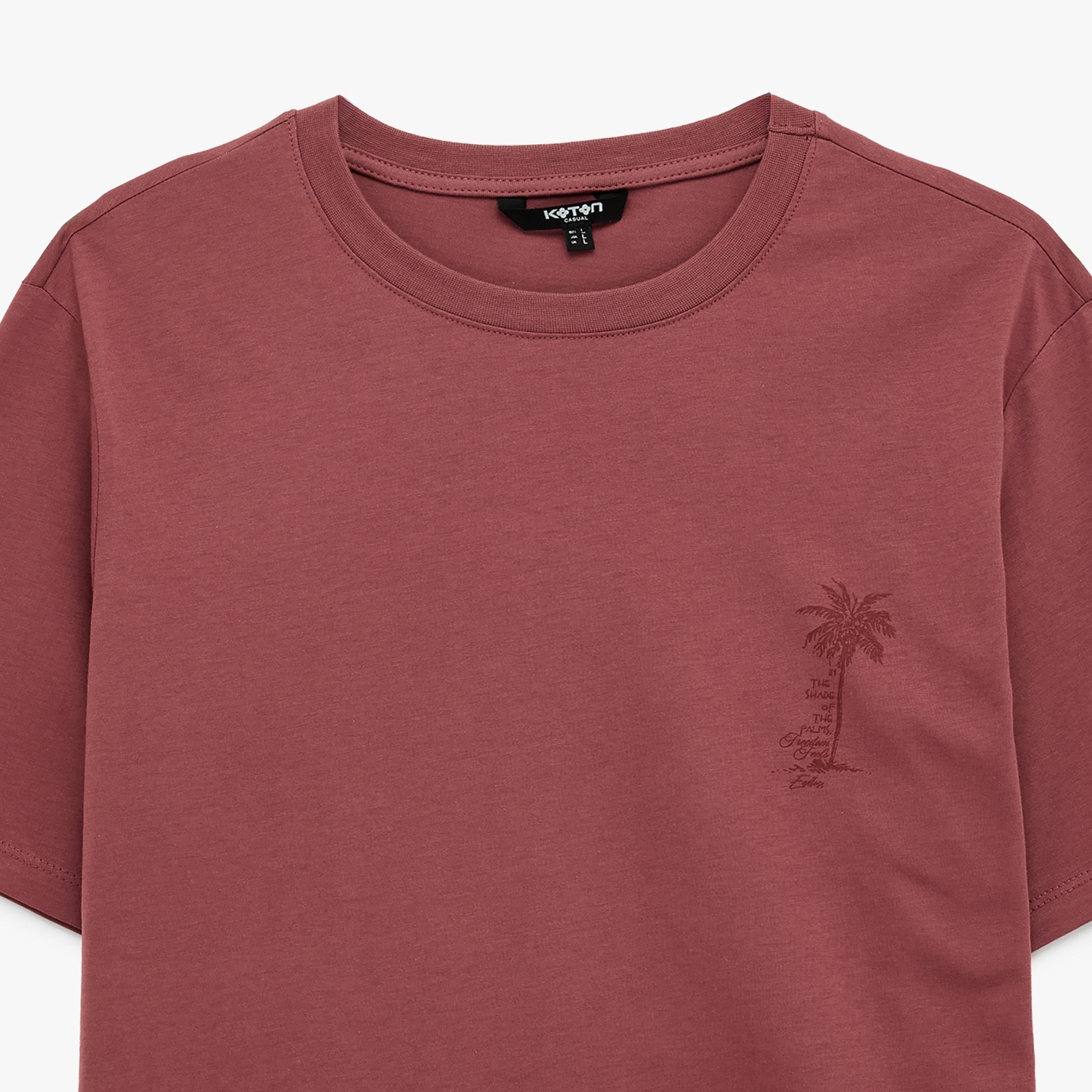 KOTON Plain Crew Neck Short Sleeves Men's T-Shirt-men-clothing-tshirtsandpolos-tshirts-image-5