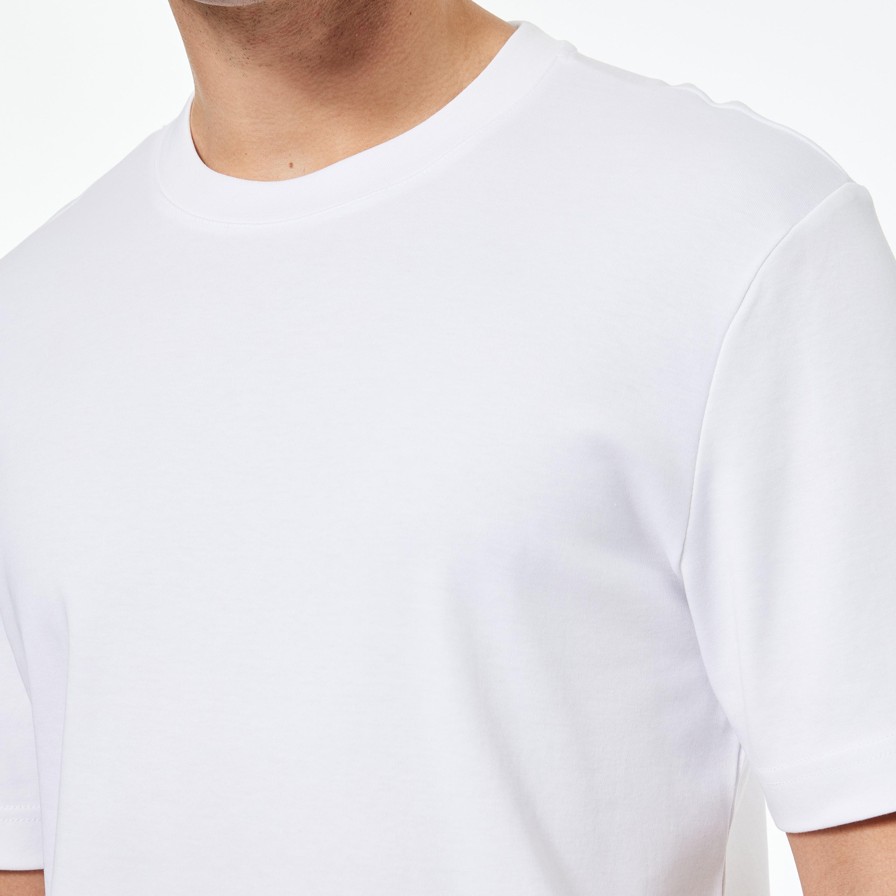 تيشيرت رجالي بأكمام قصيرة وياقة دائرية سادة من كوتون.-men-clothing-tshirtsandpolos-tshirts-image-3