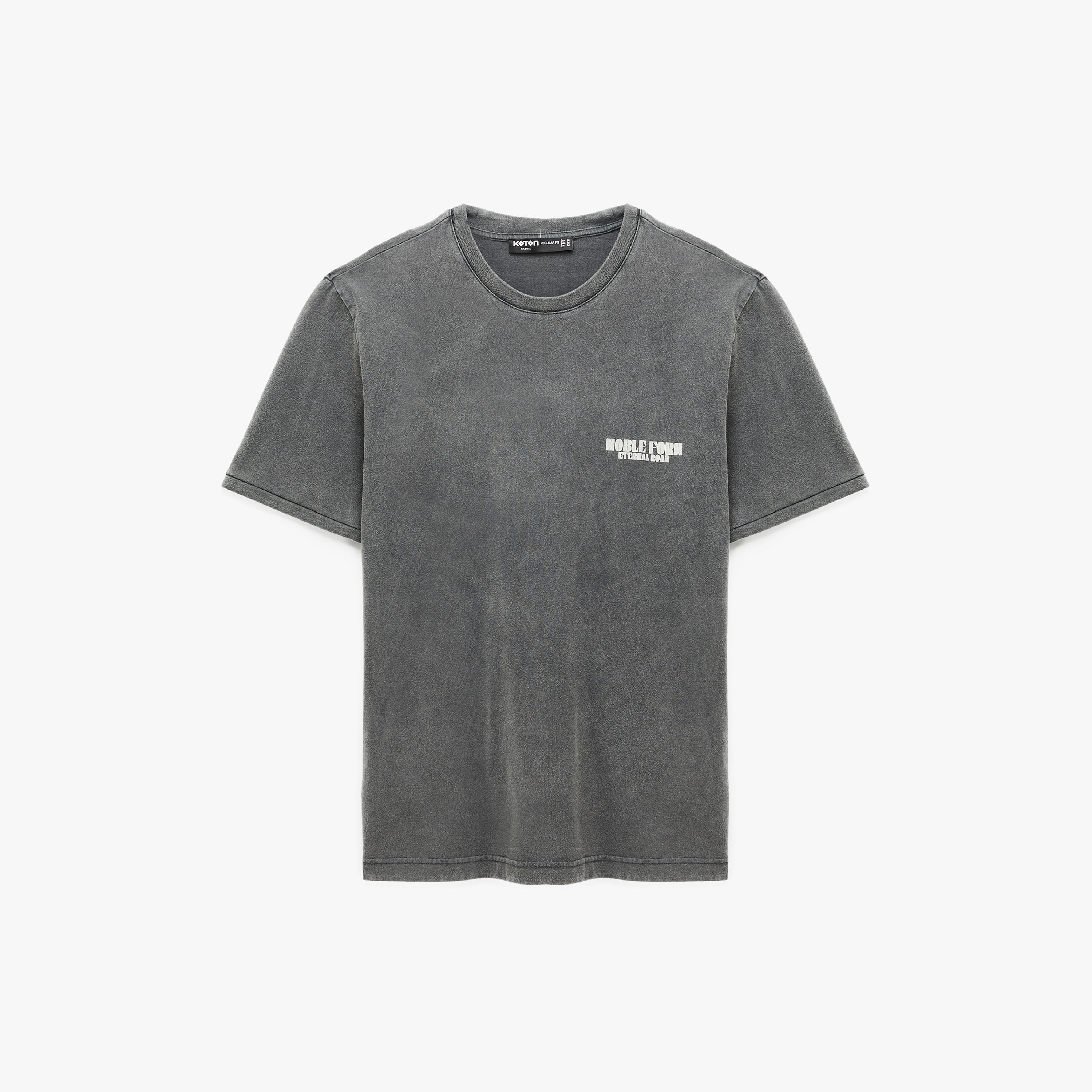 تيشيرت رجالي أكمام قصيرة بياقة مستديرة وطبعة "غرافيك" لأسد من كوتون-men-clothing-tshirtsandpolos-tshirts-image-3