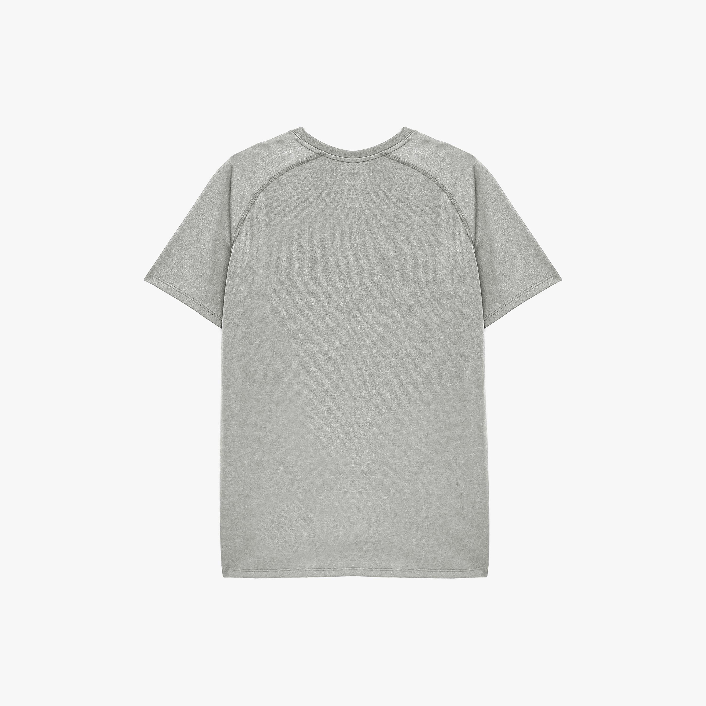 تيشيرت رجالي أكمام قصيرة بياقة مستديرة بلون "هيذر" متداخل من كوتون-men-clothing-tshirtsandpolos-tshirts-image-4