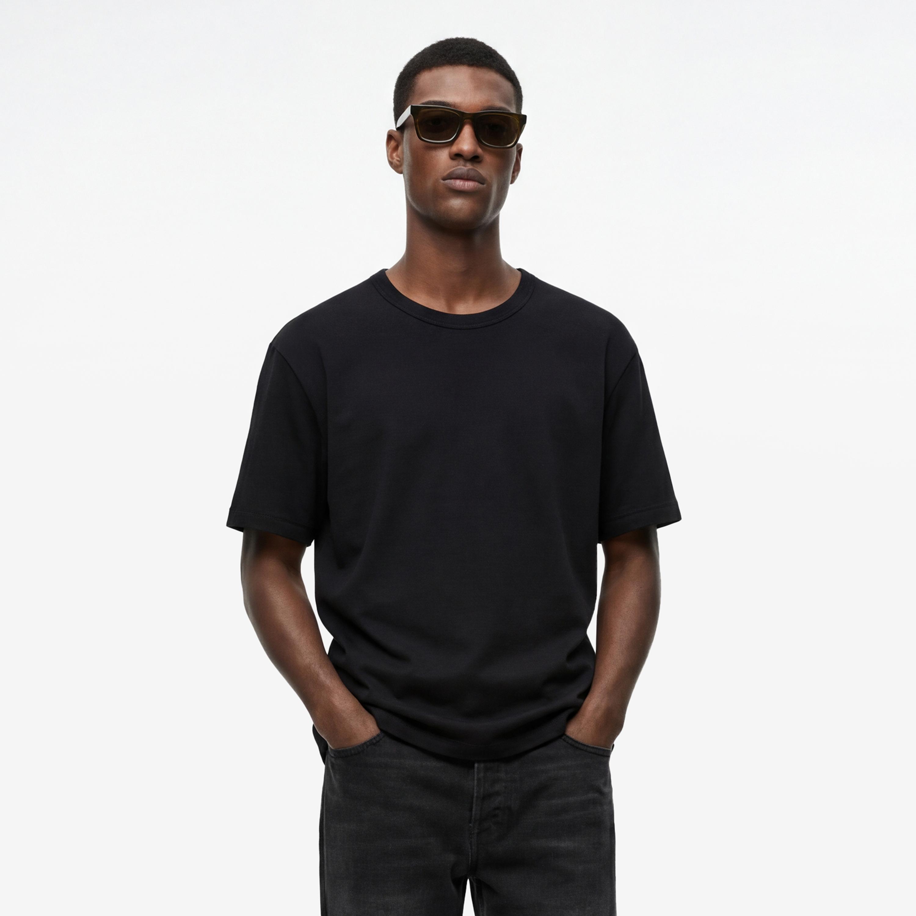 KOTON Plain Crew Neck Short Sleeves Men's T-Shirt-men-clothing-tshirtsandpolos-tshirts-image-1