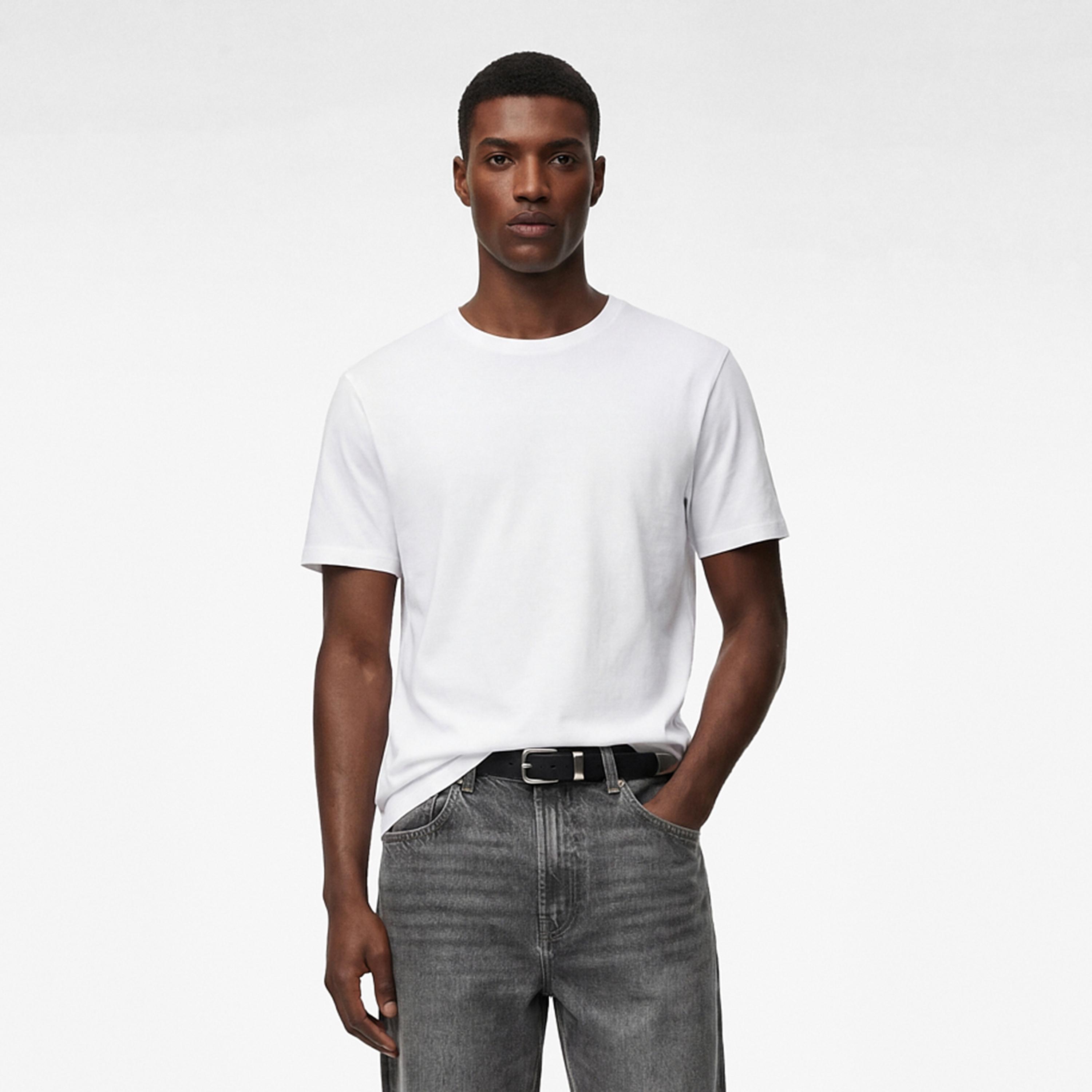 KOTON Plain Crew Neck Short Sleeves Men's T-Shirt-men-clothing-tshirtsandpolos-tshirts-image-1