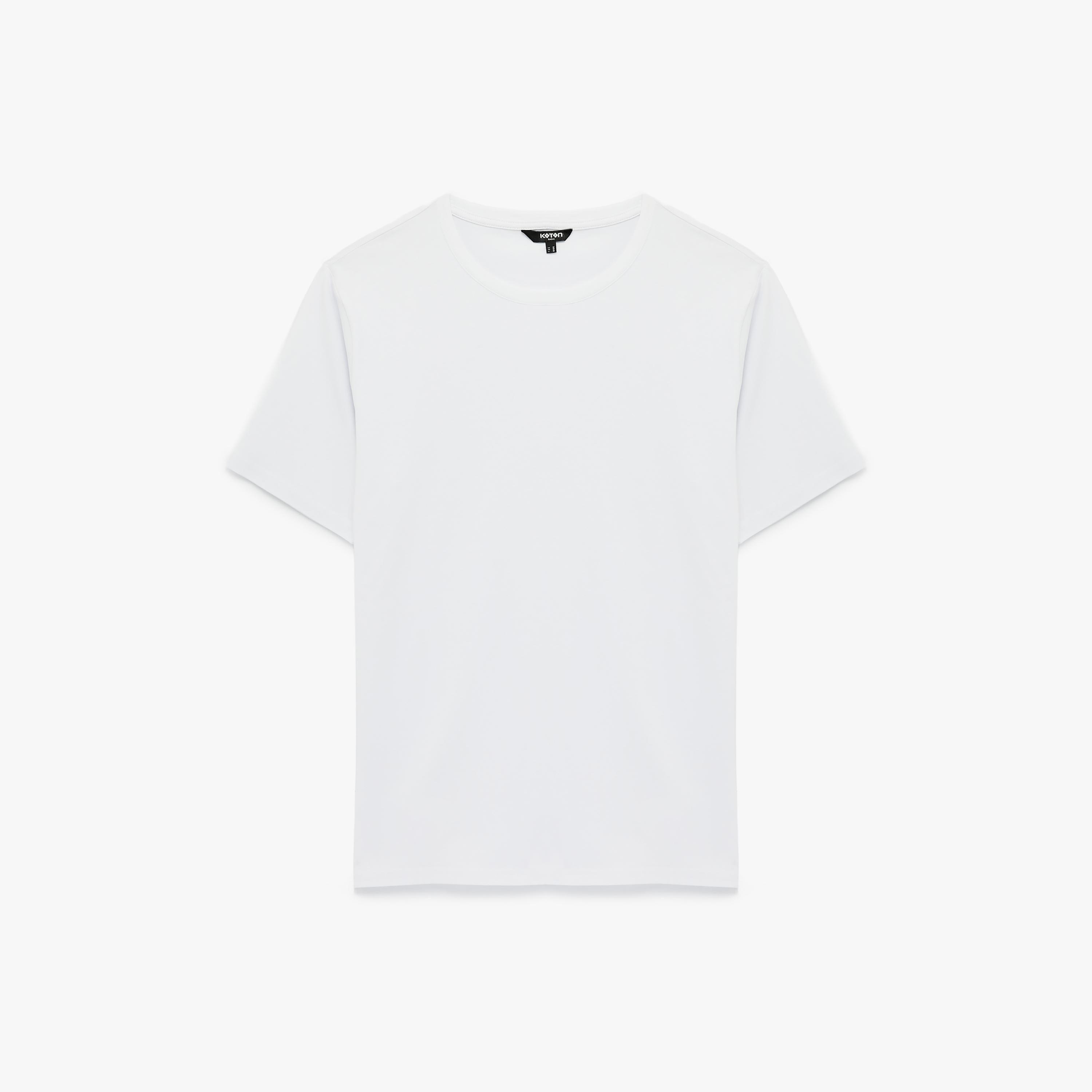 KOTON Plain Crew Neck Short Sleeves Men's T-Shirt-men-clothing-tshirtsandpolos-tshirts-image-3