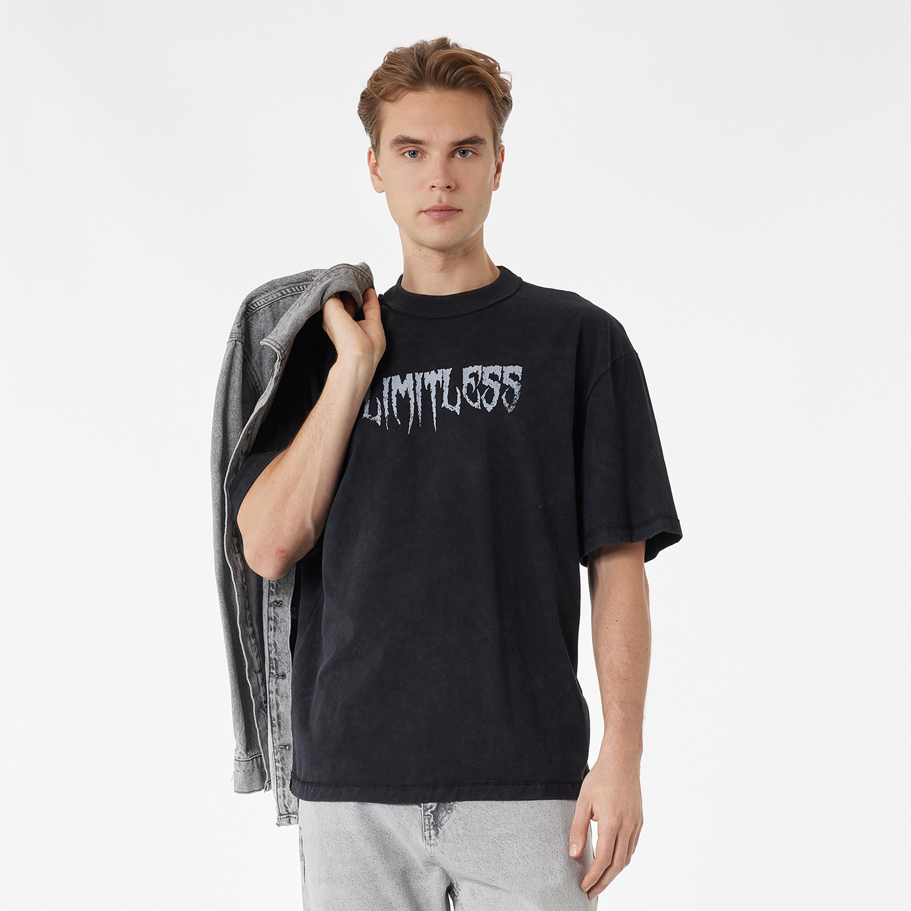 KOTON Text-Print Crew Neck Short Sleeves Men's T-Shirt-men-clothing-tshirtsandpolos-tshirts-image-1