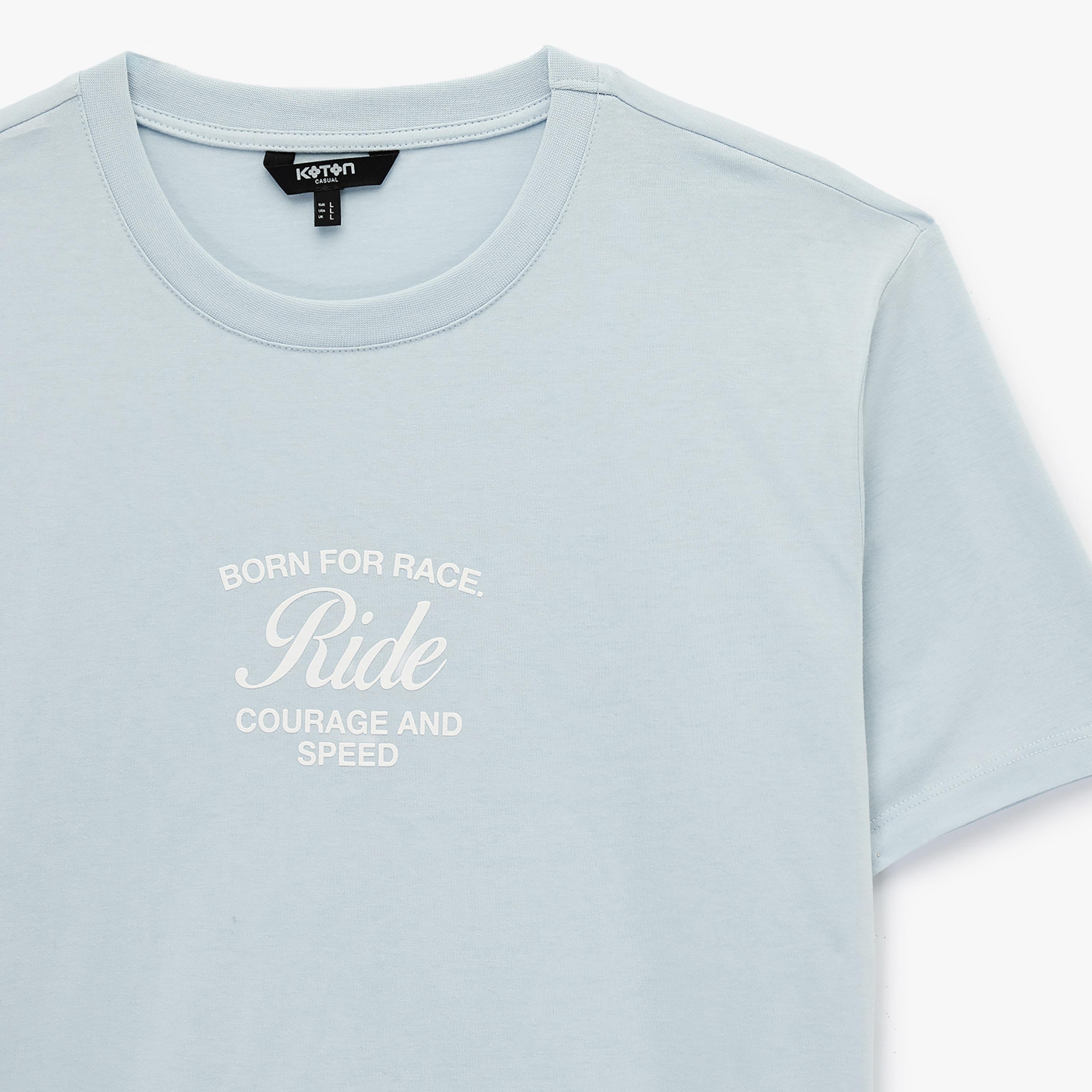 KOTON Text-Print Crew Neck Short Sleeves Men's T-Shirt-men-clothing-tshirtsandpolos-tshirts-image-5