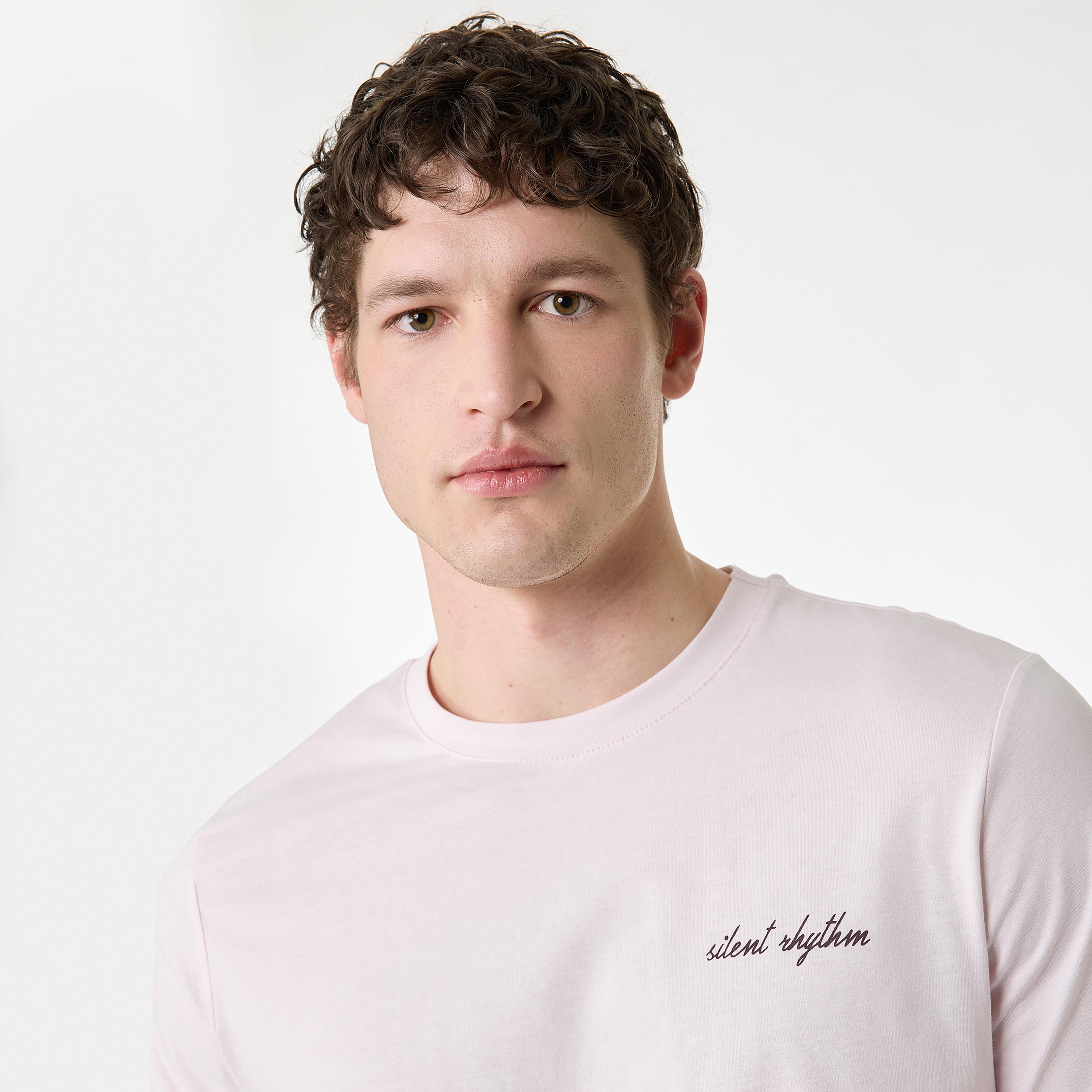 KOTON Typographic Crew Neck Short Sleeves Men's T-Shirt-men-clothing-tshirtsandpolos-tshirts-image-3