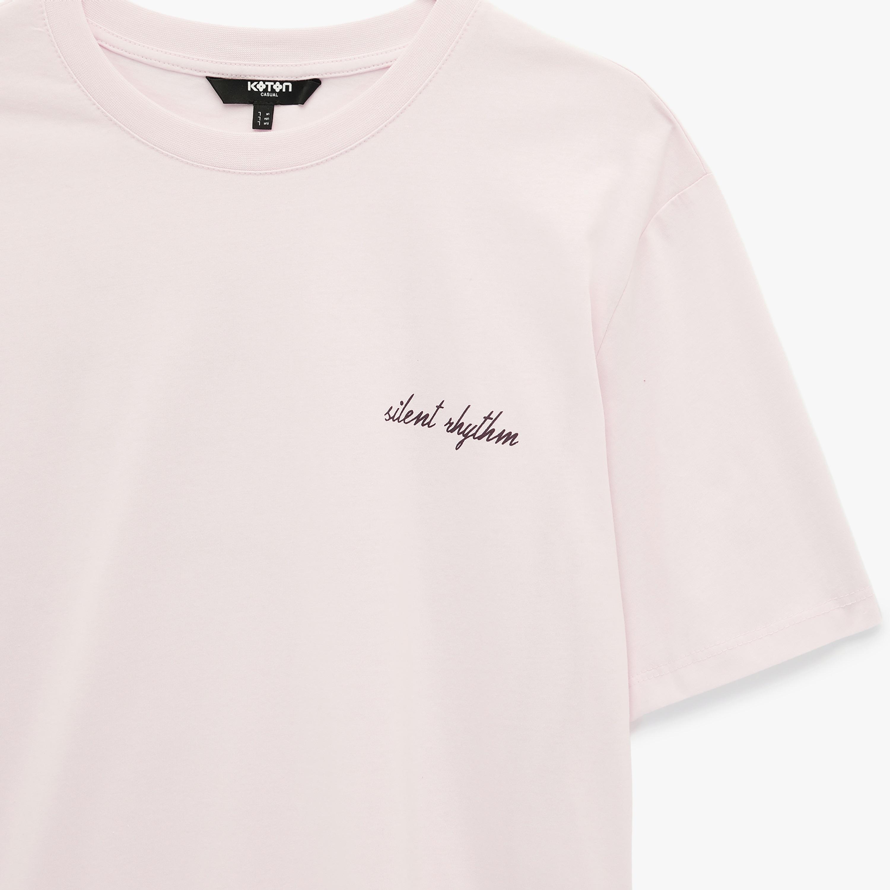 KOTON Typographic Crew Neck Short Sleeves Men's T-Shirt-men-clothing-tshirtsandpolos-tshirts-image-7