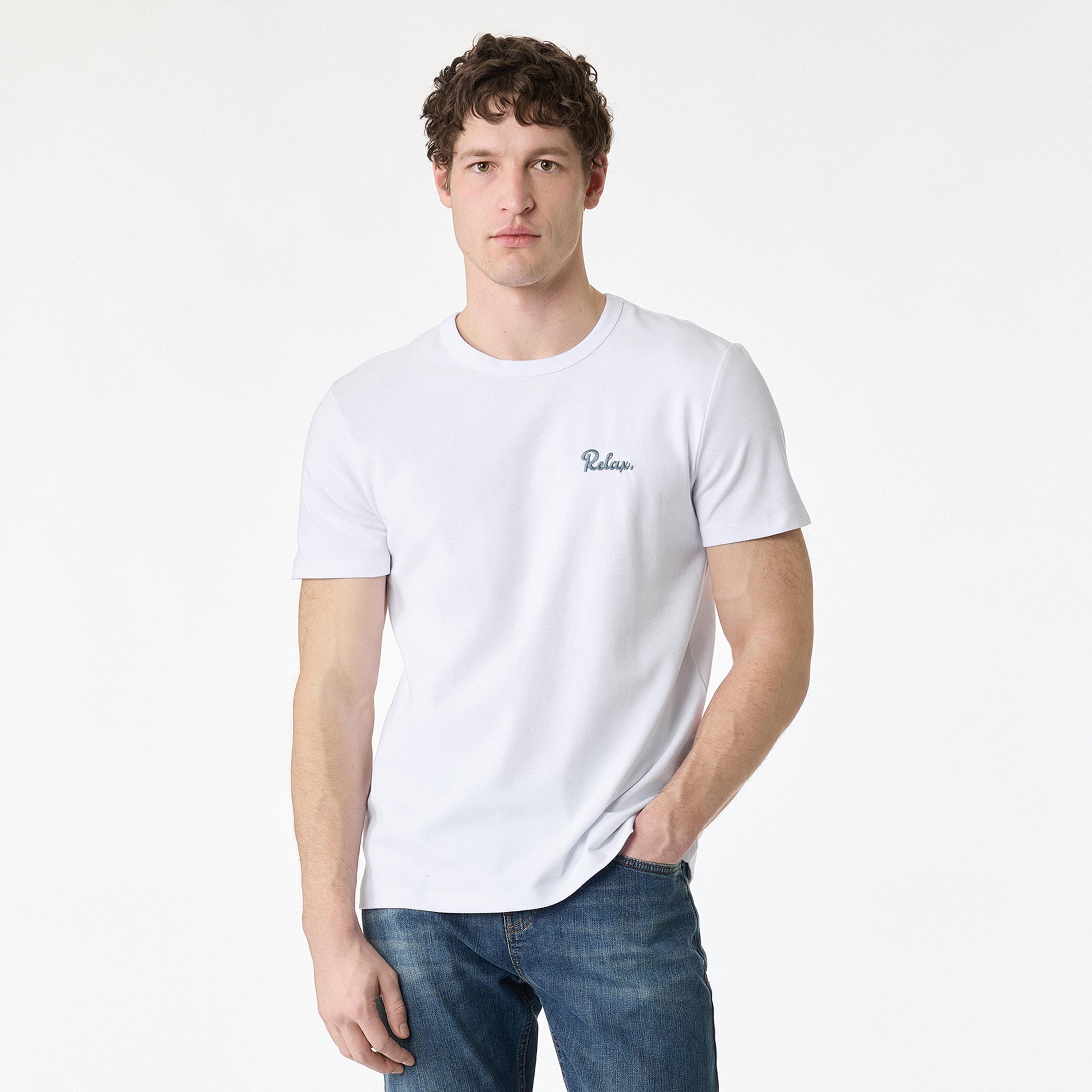 KOTON Plain Crew Neck Short Sleeves Men's T-Shirt-men-clothing-tshirtsandpolos-tshirts-image-1