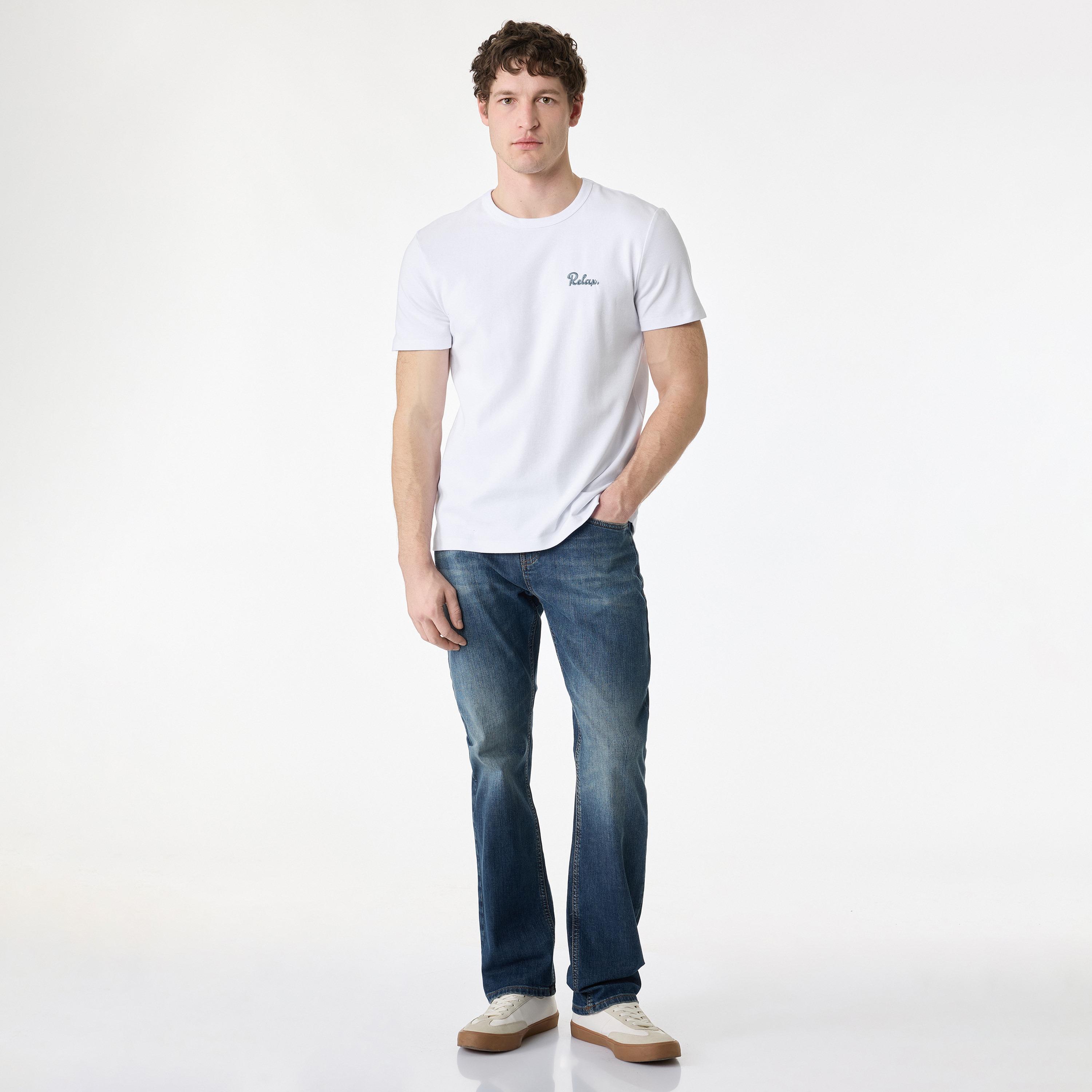 KOTON Plain Crew Neck Short Sleeves Men's T-Shirt-men-clothing-tshirtsandpolos-tshirts-image-2