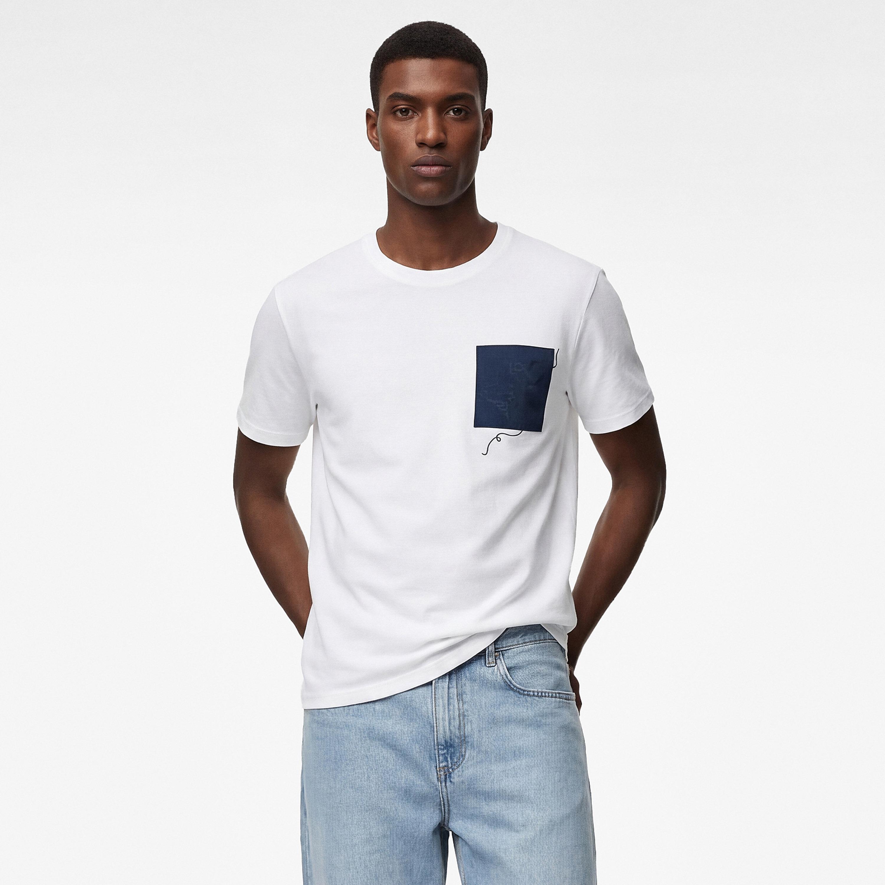 KOTON Embroidered Crew Neck Short Sleeves Men's T-Shirt-men-clothing-tshirtsandpolos-tshirts-image-1