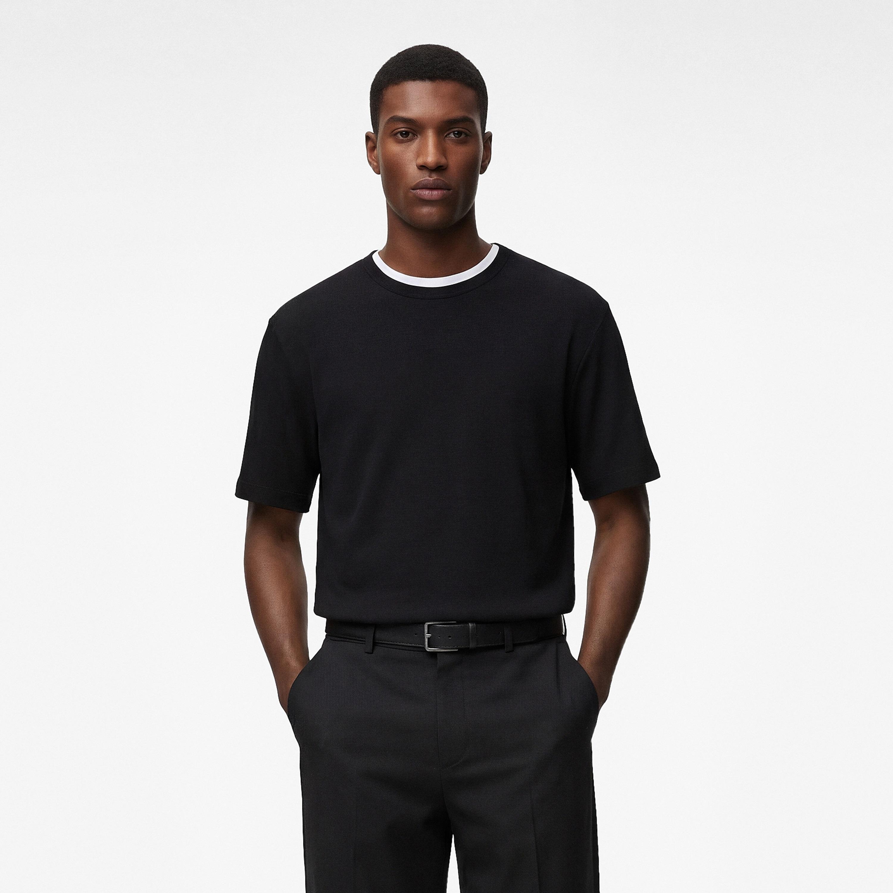 KOTON Textured Crew Neck Short Sleeves Men's T-Shirt-men-clothing-tshirtsandpolos-tshirts-image-1