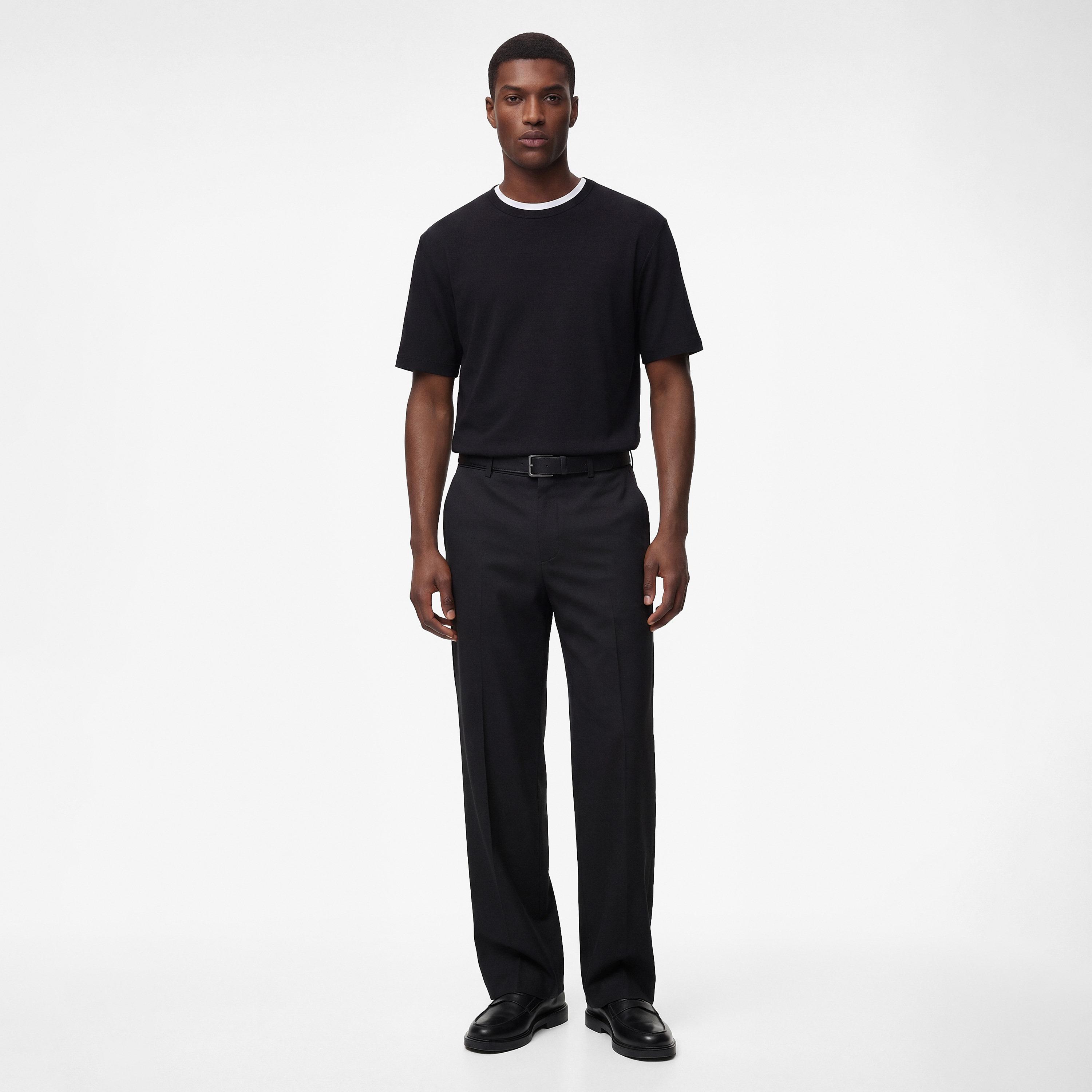 KOTON Textured Crew Neck Short Sleeves Men's T-Shirt-men-clothing-tshirtsandpolos-tshirts-image-2