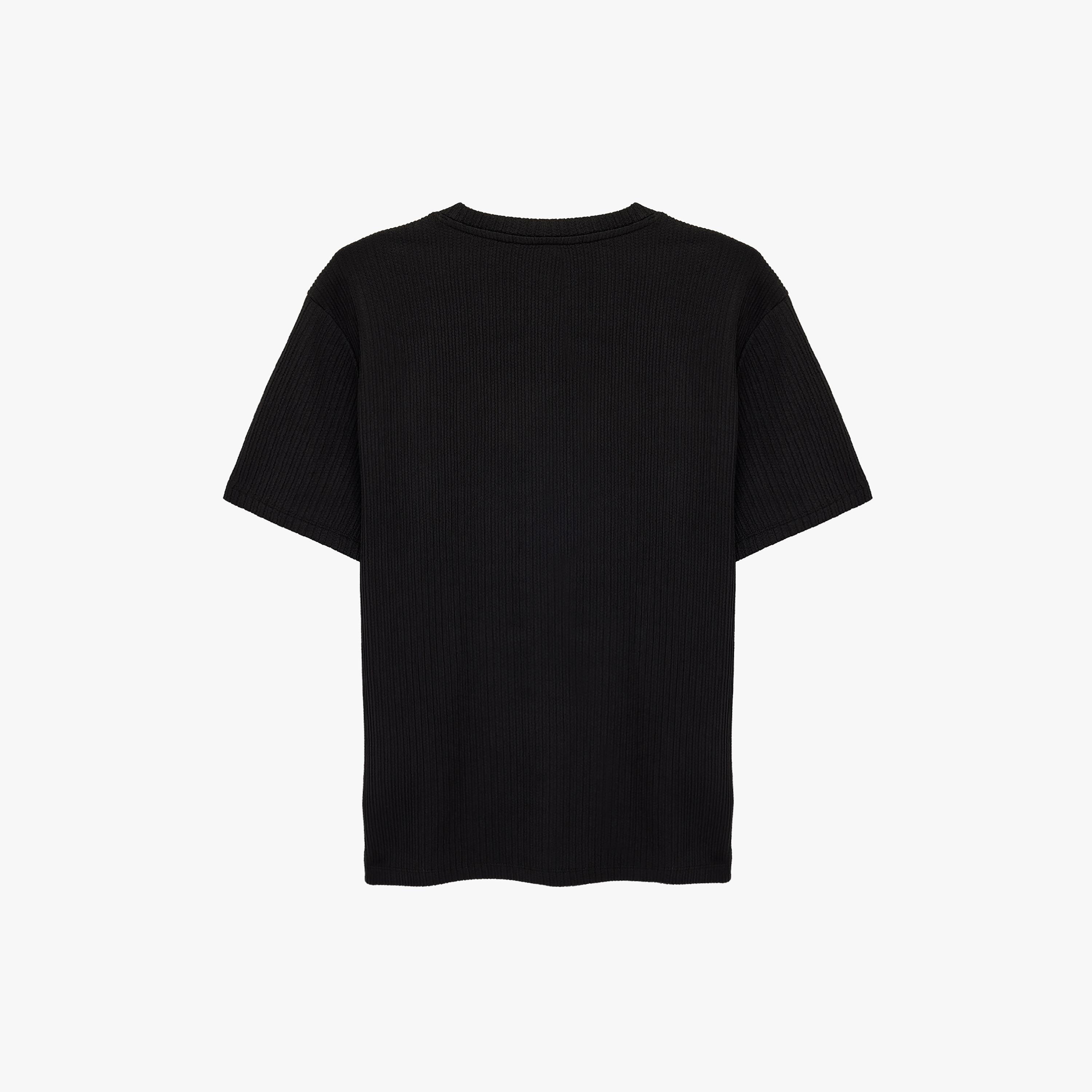 KOTON Textured Crew Neck Short Sleeves Men's T-Shirt-men-clothing-tshirtsandpolos-tshirts-image-4