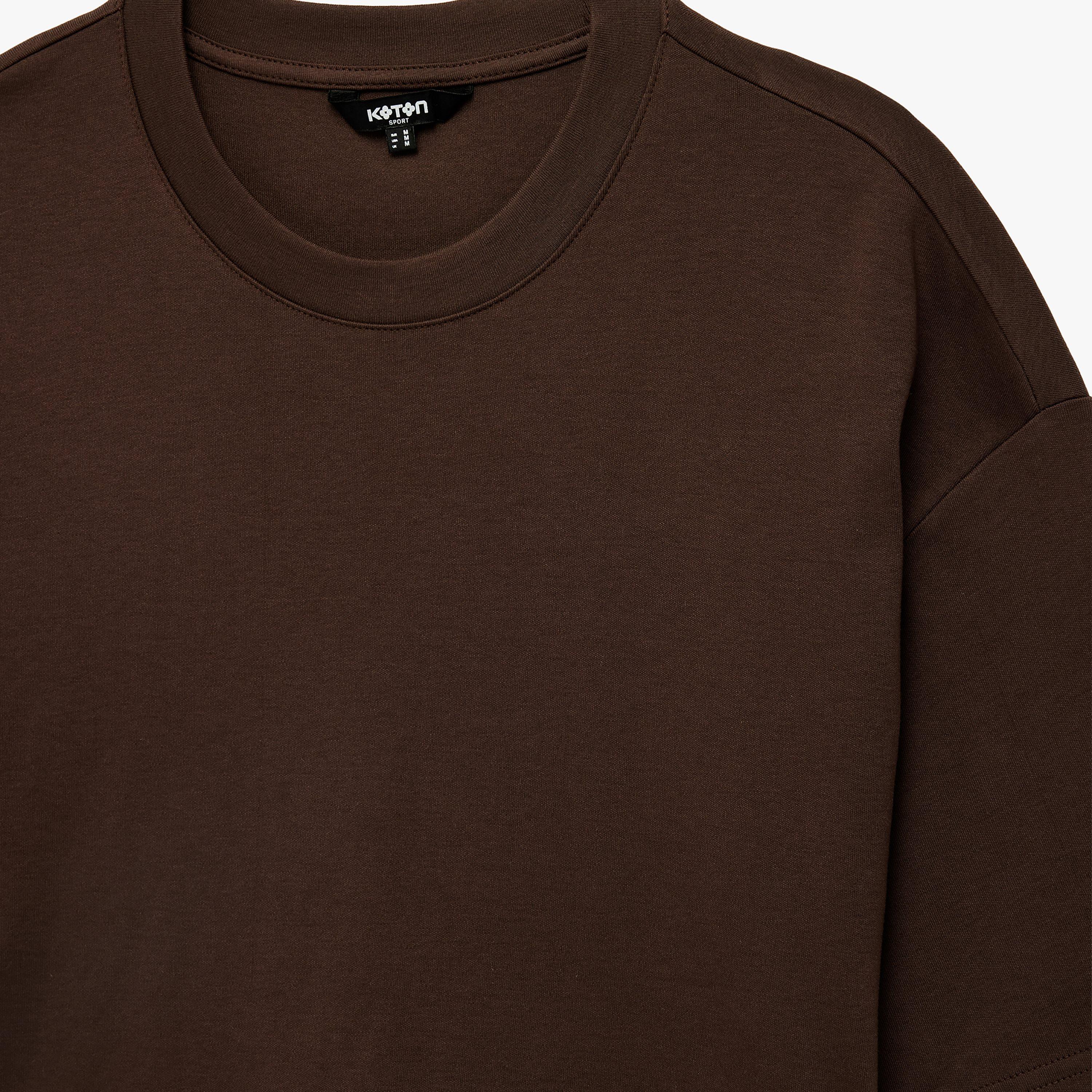 KOTON Plain Crew Neck Short Sleeves Men's T-Shirt-men-clothing-tshirtsandpolos-tshirts-image-5