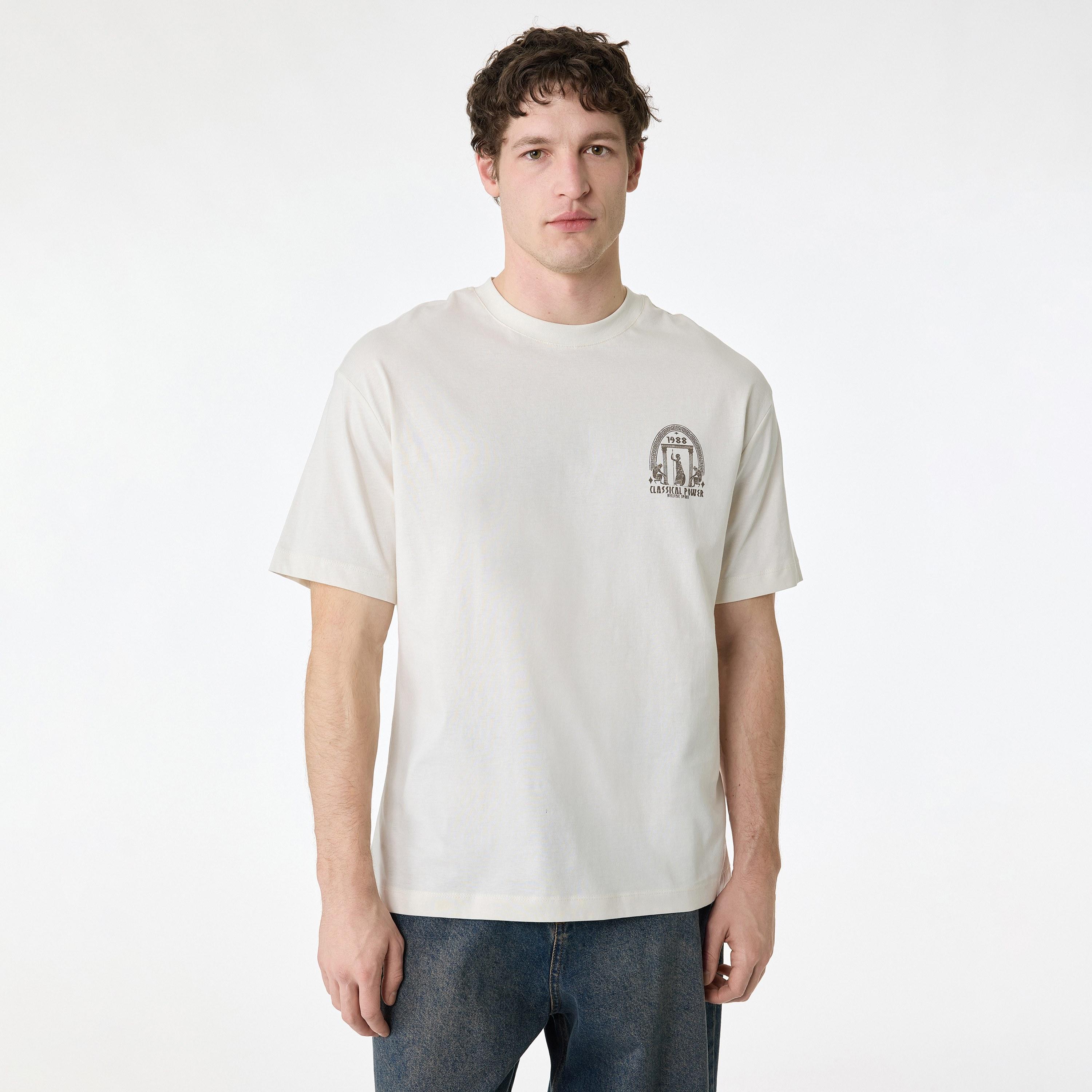 KOTON Graphic Print Crew Neck Short Sleeves Men's T-Shirt-men-clothing-tshirtsandpolos-tshirts-image-1