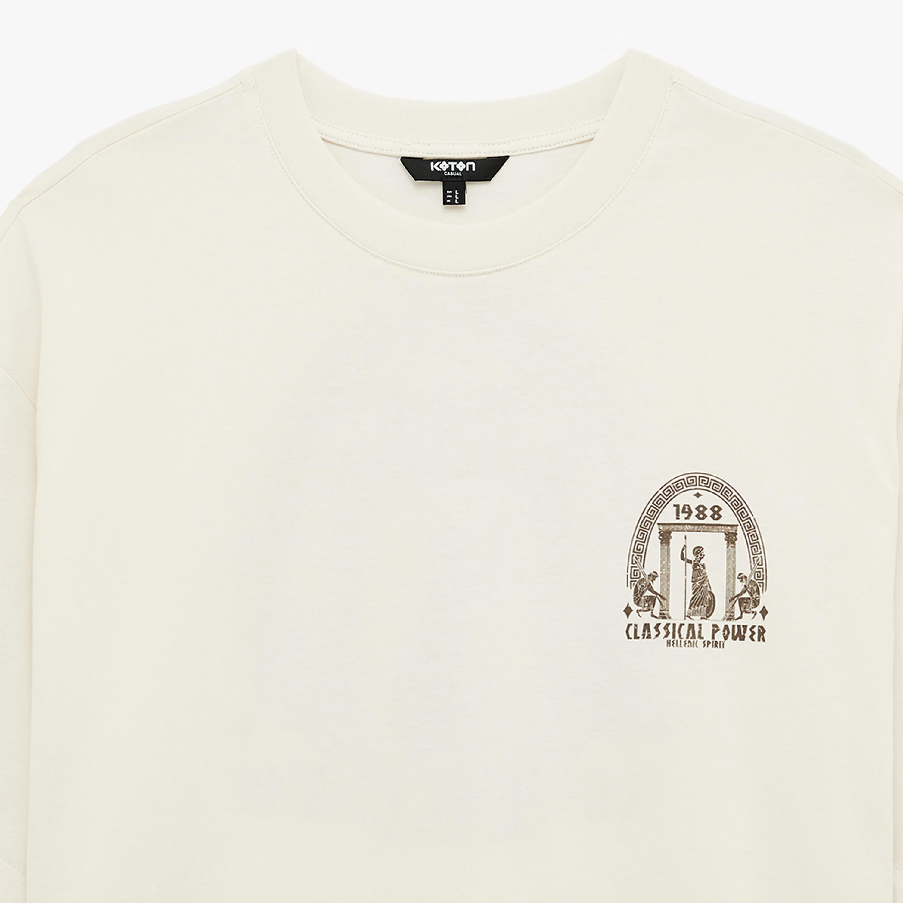KOTON Graphic Print Crew Neck Short Sleeves Men's T-Shirt-men-clothing-tshirtsandpolos-tshirts-image-6