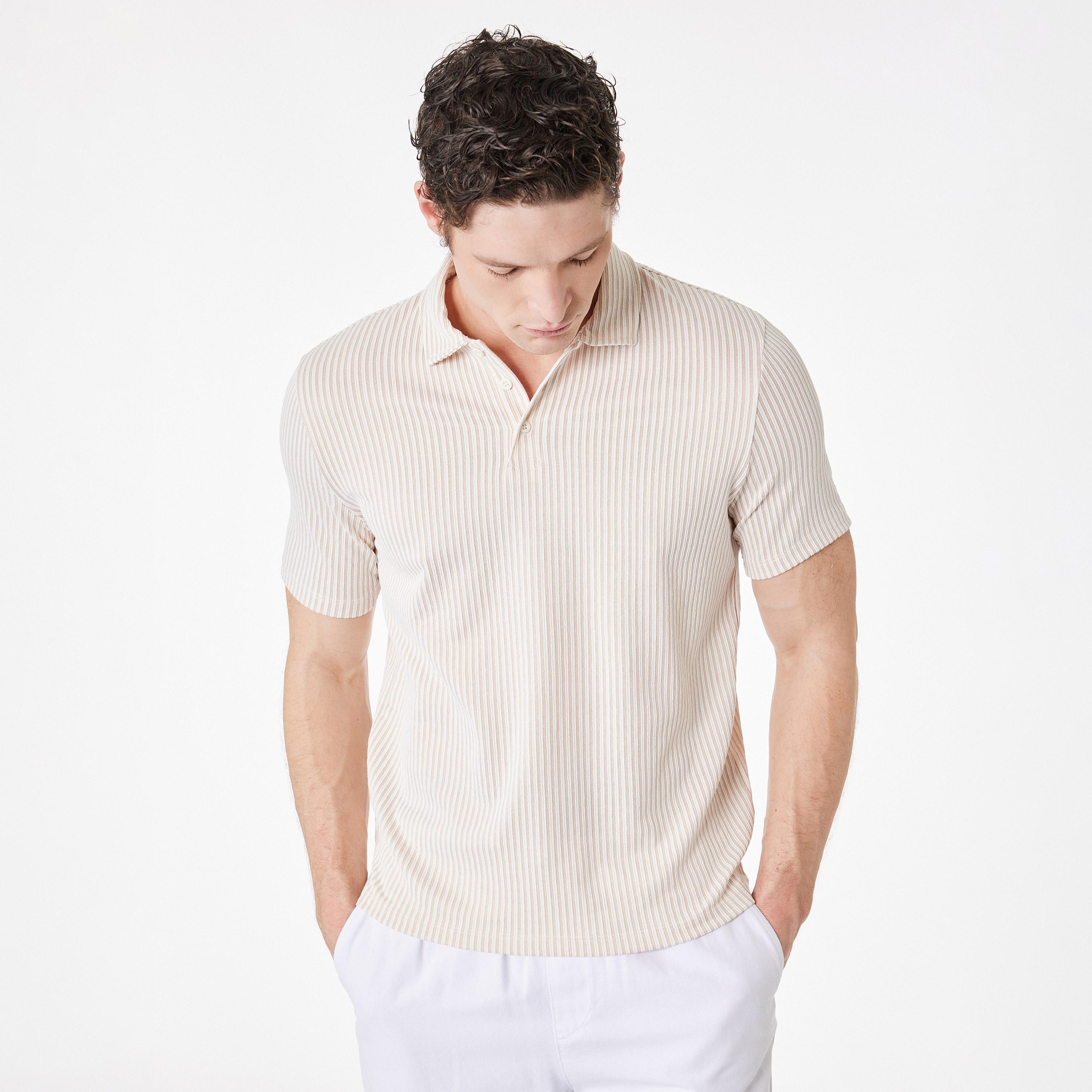 KOTON Striped Collared Short Sleeves Men's Polo T-Shirt-men-clothing-tshirtsandpolos-polos-image-1