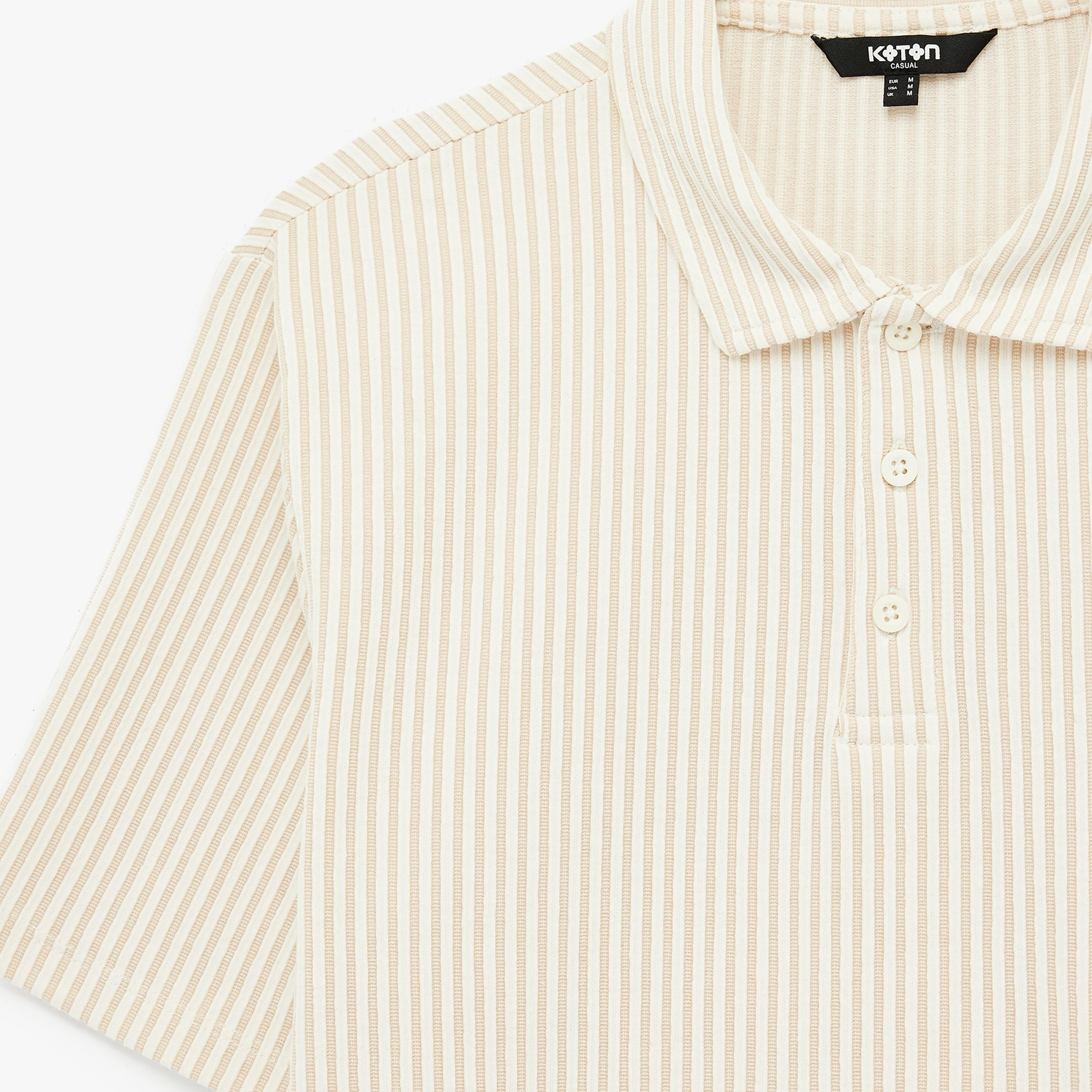 KOTON Striped Collared Short Sleeves Men's Polo T-Shirt-men-clothing-tshirtsandpolos-polos-image-5