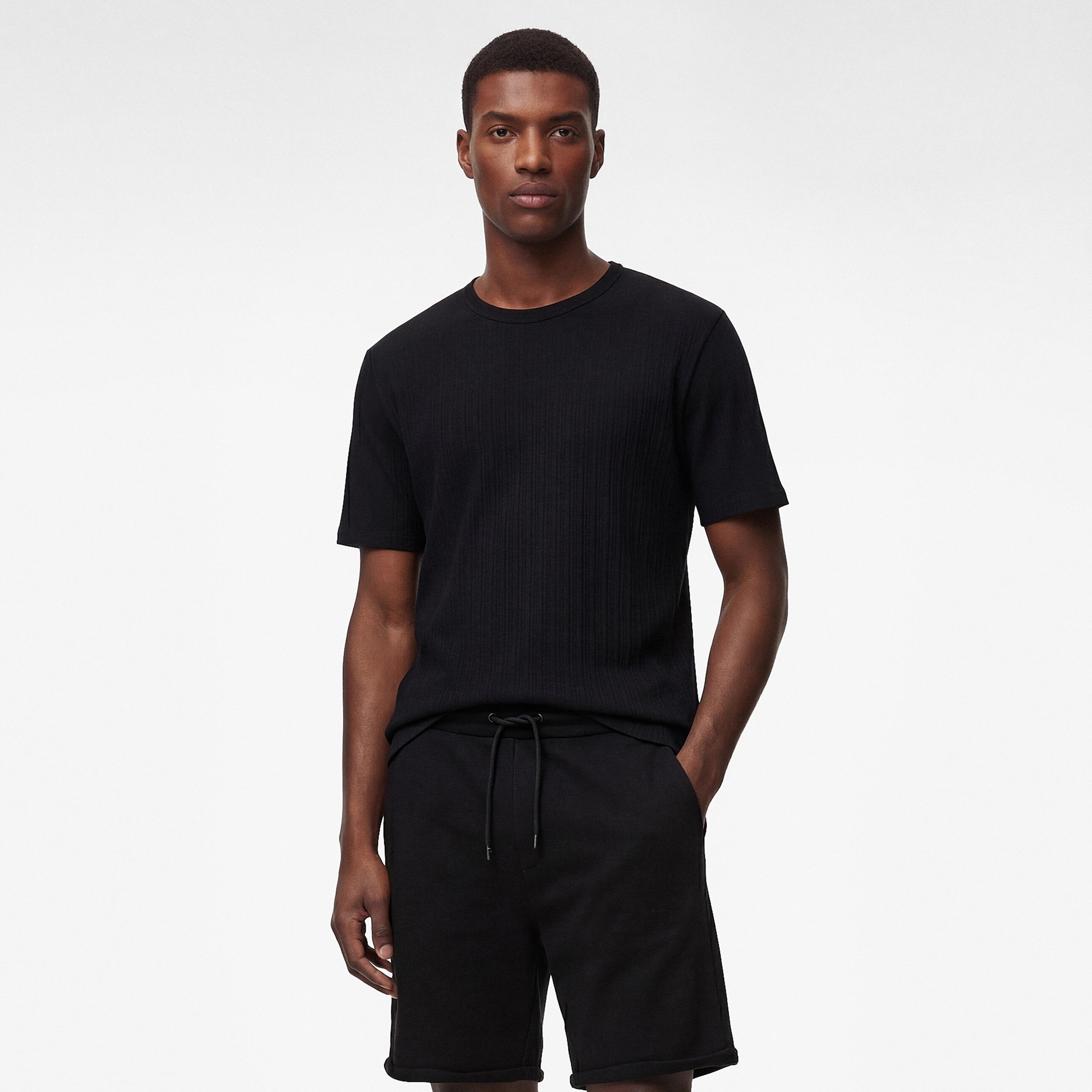 KOTON Textured Crew Neck Short Sleeves Men's T-Shirt-men-clothing-tshirtsandpolos-tshirts-image-1